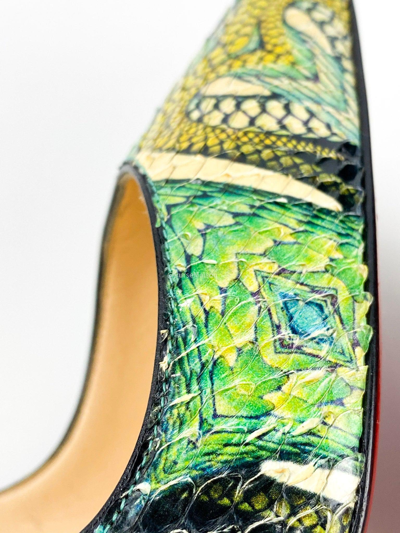 Christian Louboutin So Kate 120 Python Inferno Sandals (Size 37.5 EUR, 25.5 cm)