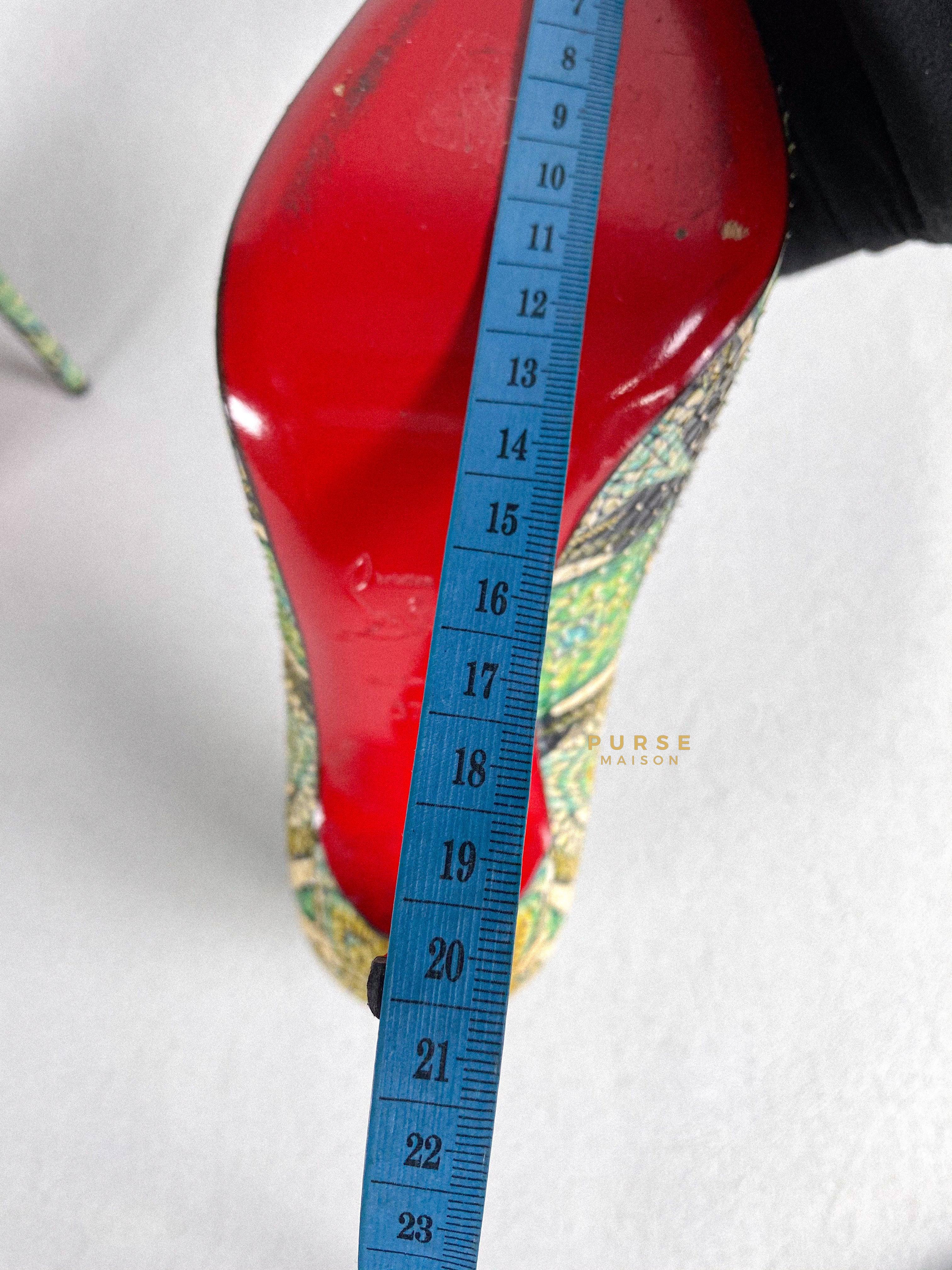 Christian Louboutin So Kate 120 Python Inferno Sandals (Size 37.5 EUR, 25.5 cm) | Purse Maison Luxury Bags Shop