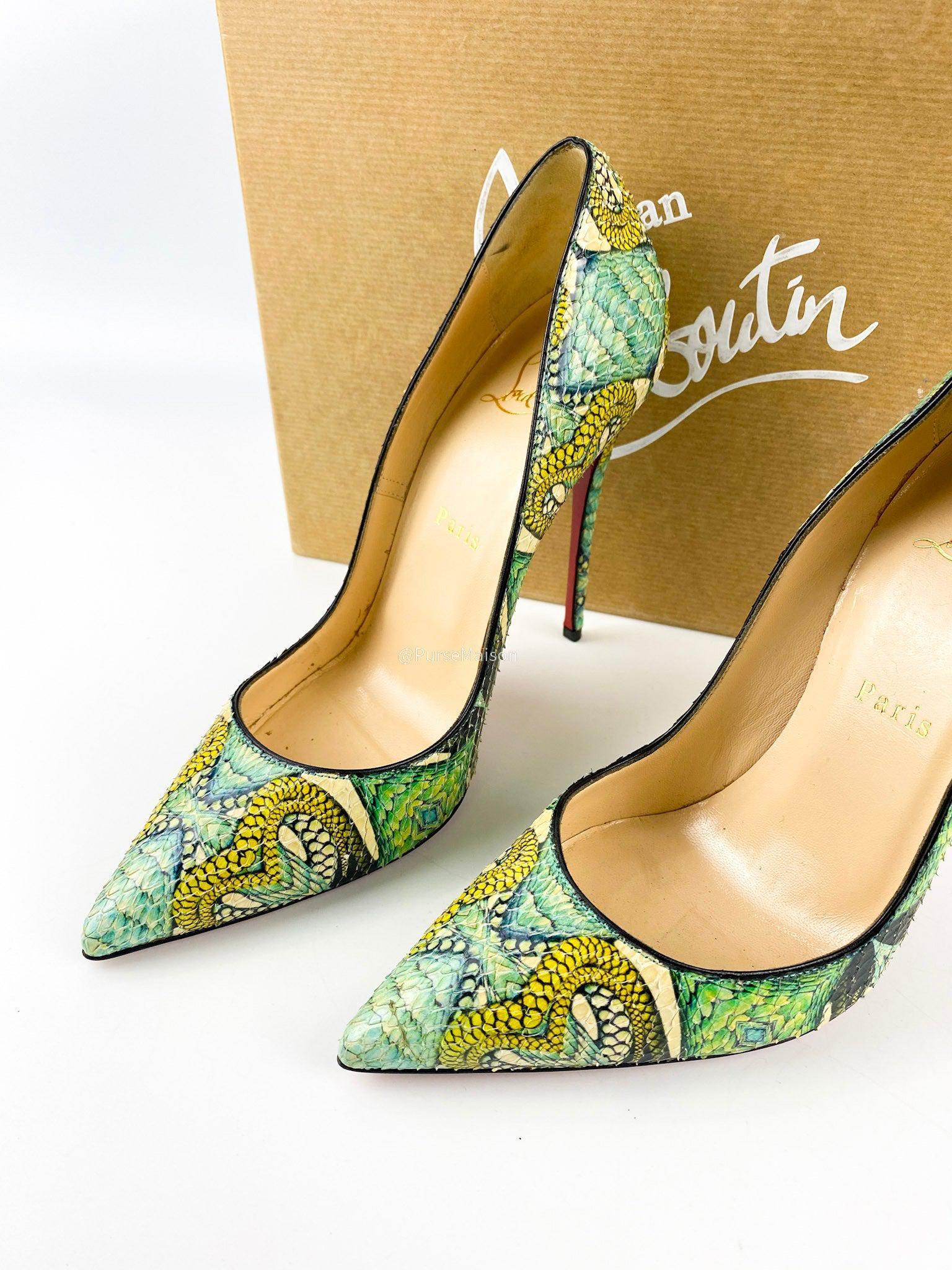 Christian Louboutin So Kate 120 Python Inferno Sandals (Size 37.5 EUR, 25.5 cm)
