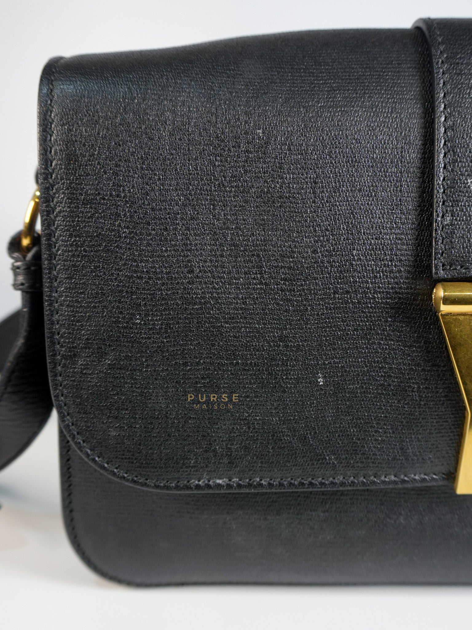 Chyc Flap Black Medium Crossbody Bag | Purse Maison Luxury Bags Shop