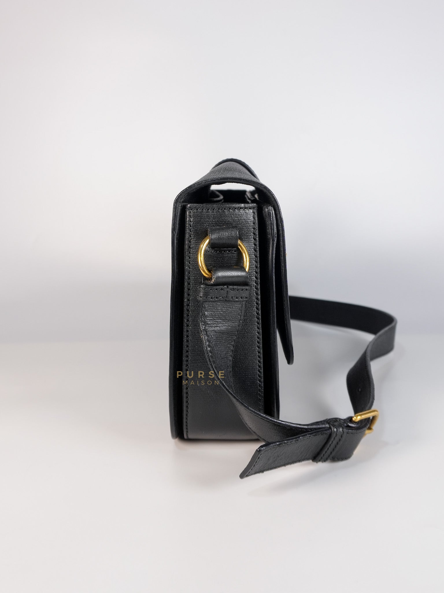 Chyc Flap Black Medium Crossbody Bag | Purse Maison Luxury Bags Shop