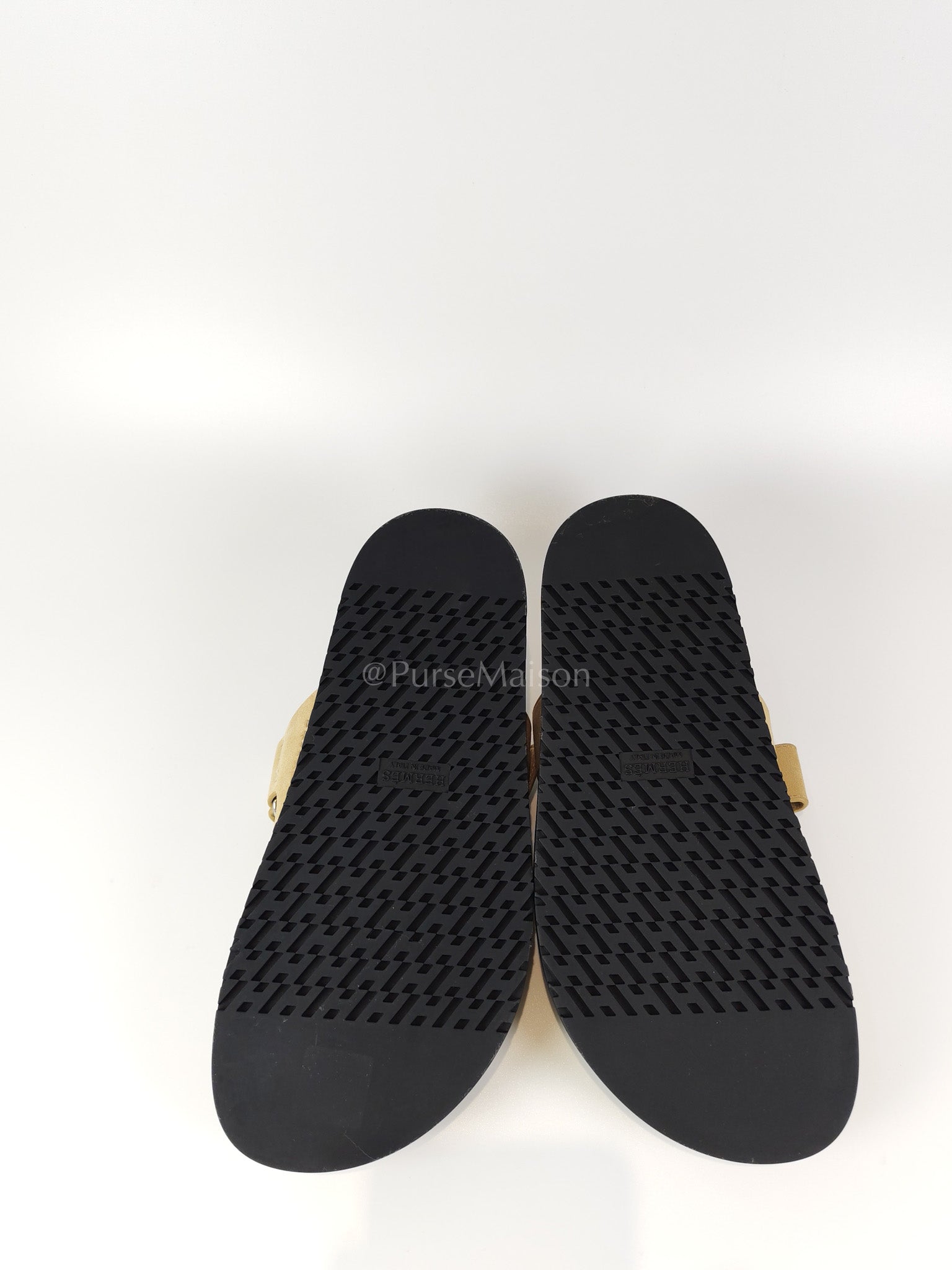 Chypre Beige Suede Leather Sandals Size 37 EU(24.5 cm) | Purse Maison Luxury Bags Shop