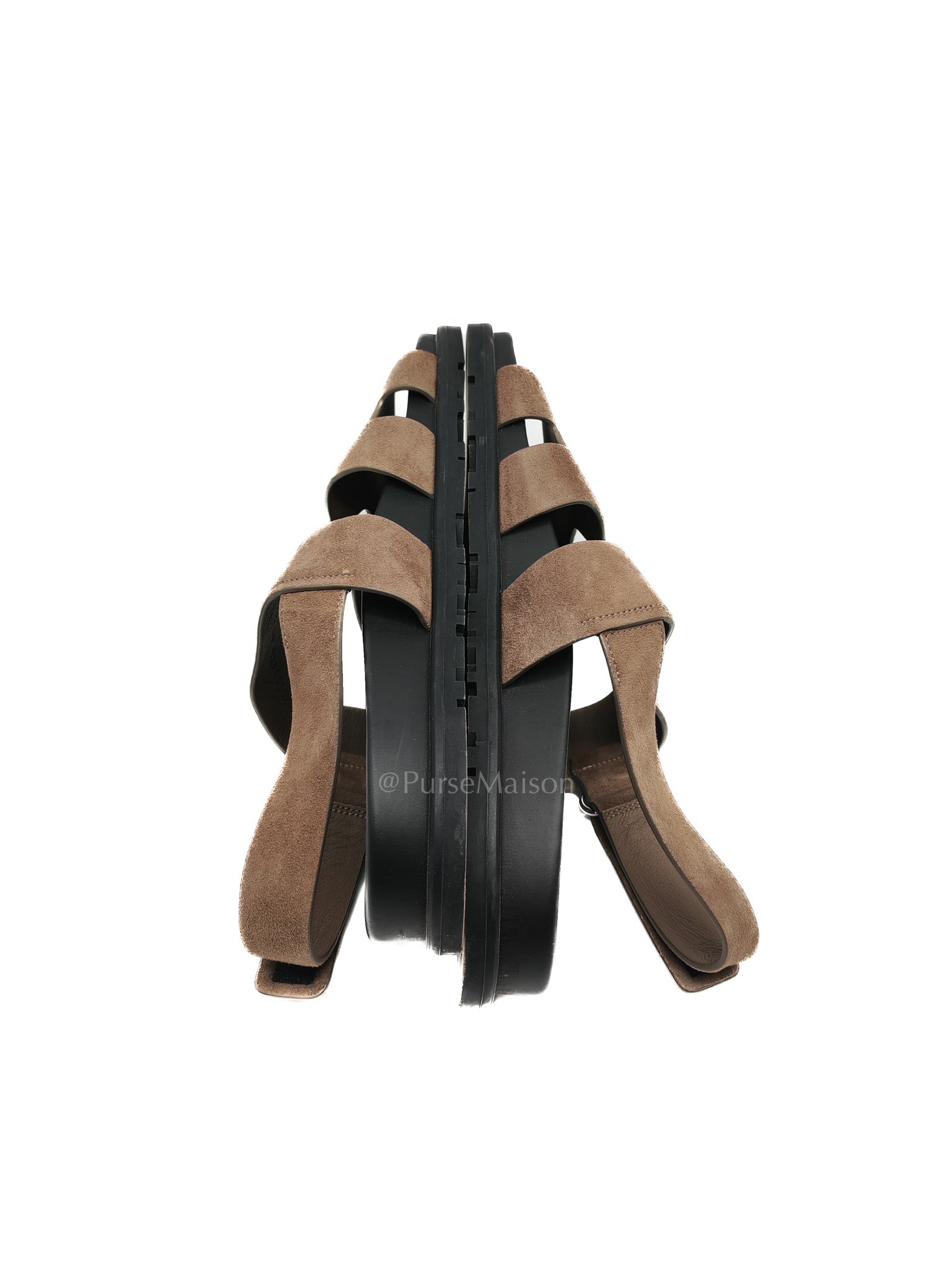 Chypre in Brown Suede Leather Sandals Size 41 EU (26cm) | Purse Maison Luxury Bags Shop