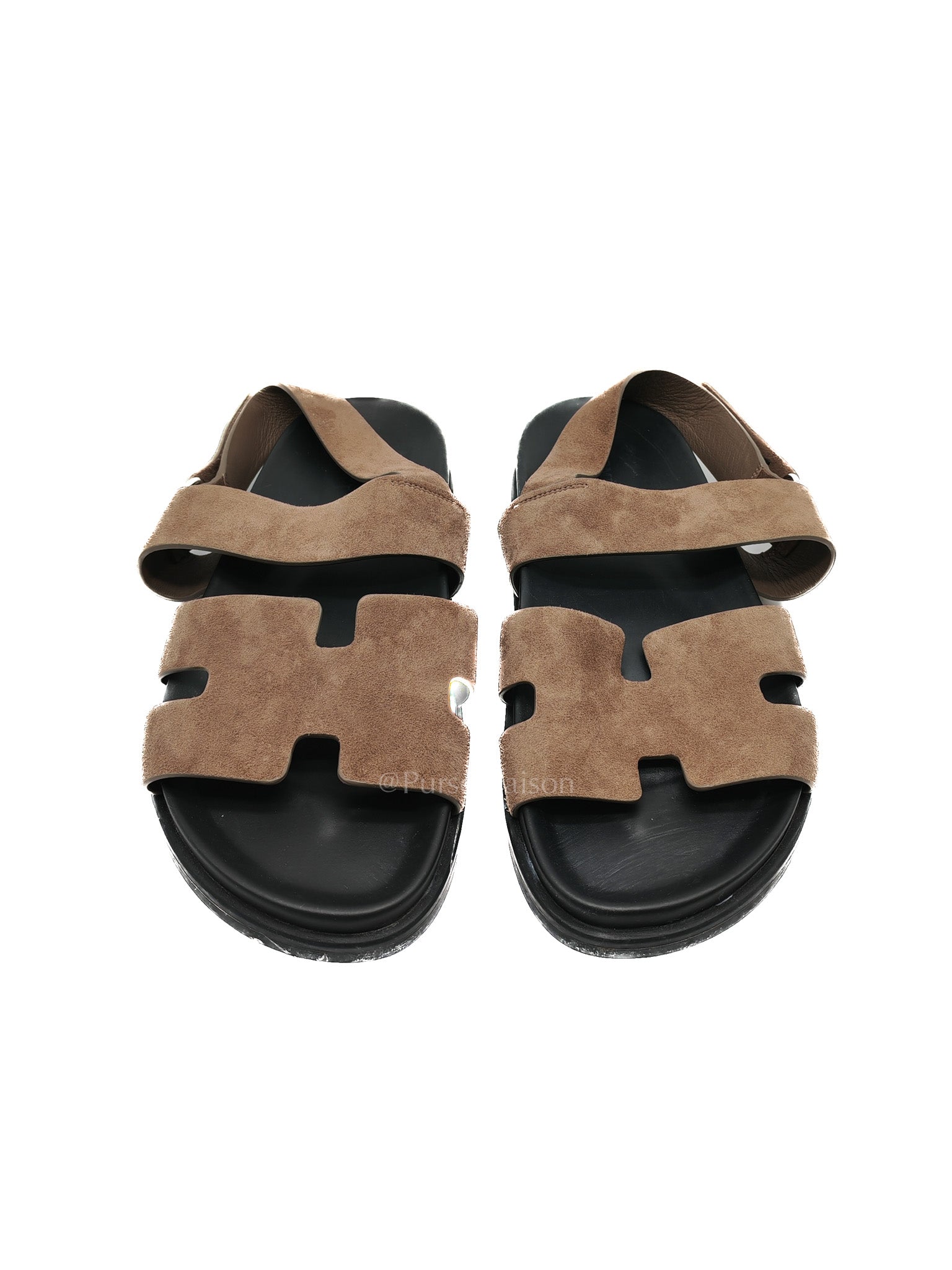 Chypre in Brown Suede Leather Sandals Size 41 EU (26cm) | Purse Maison Luxury Bags Shop