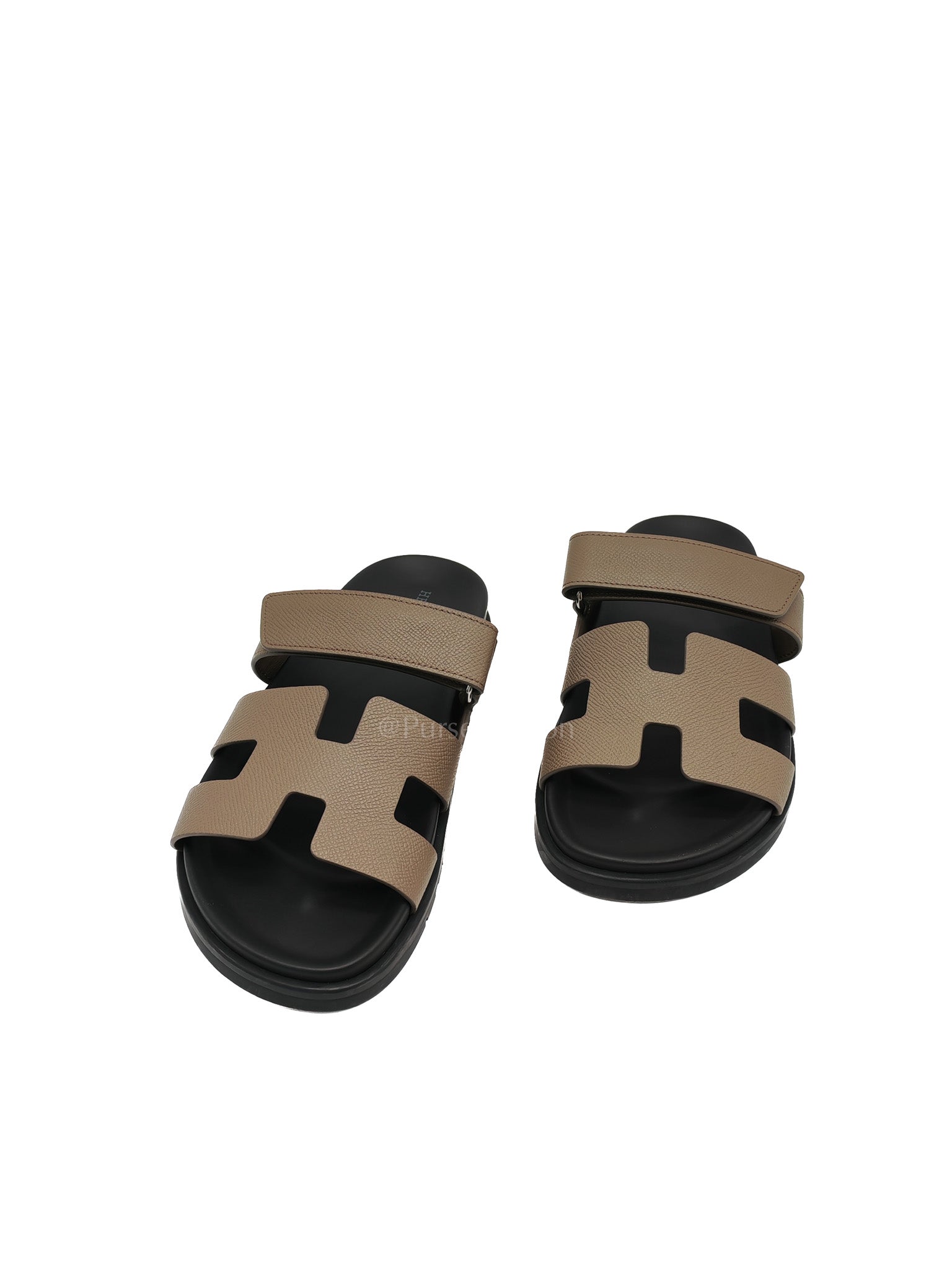 Chypre in Etoupe Epsom Leather Sandals Size 38EU (24 cm) | Purse Maison Luxury Bags Shop