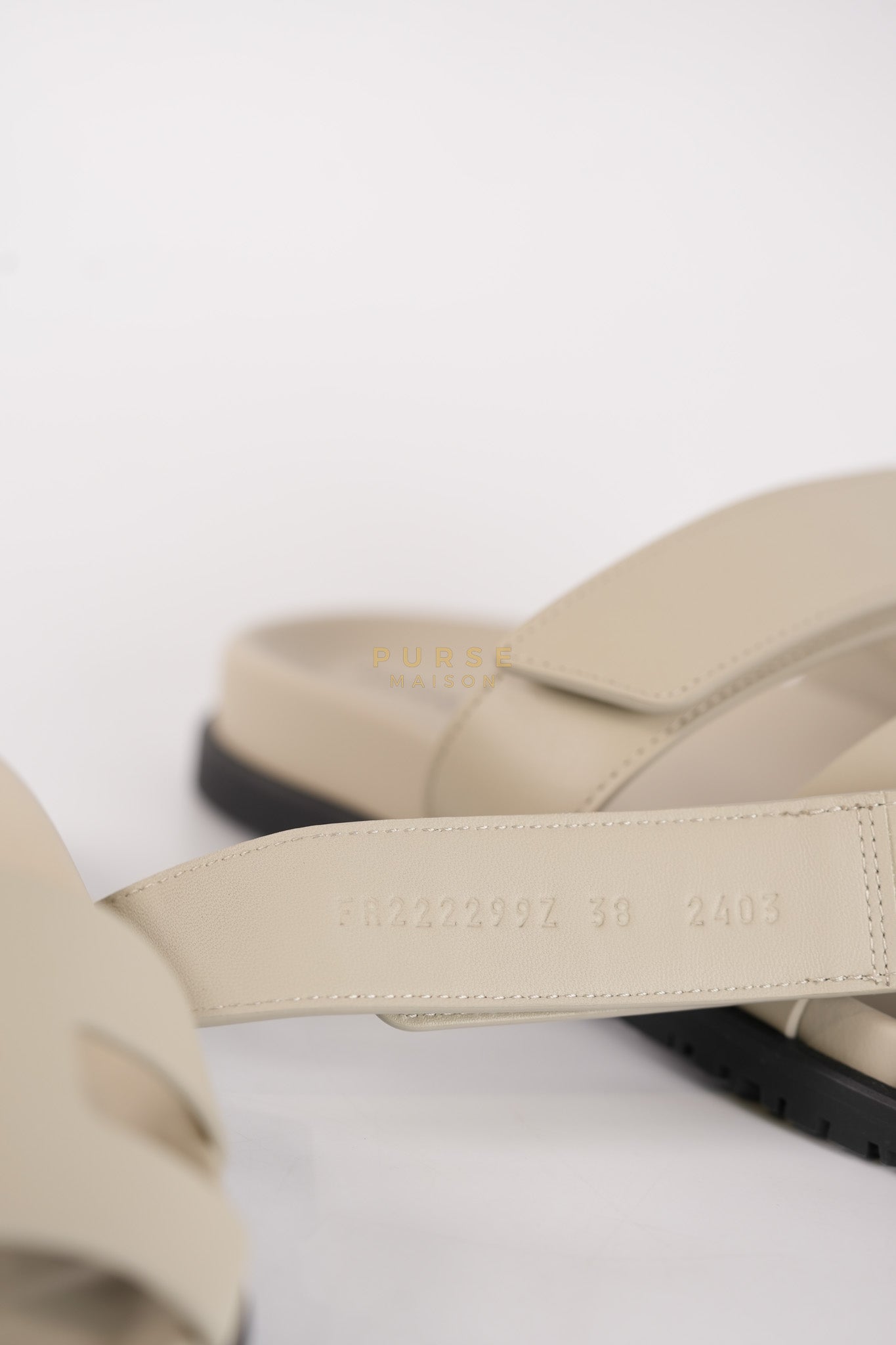 Chypre Sandals in Femme Beige Esquisse Size 38 EU(24cm) | Purse Maison Luxury Bags Shop