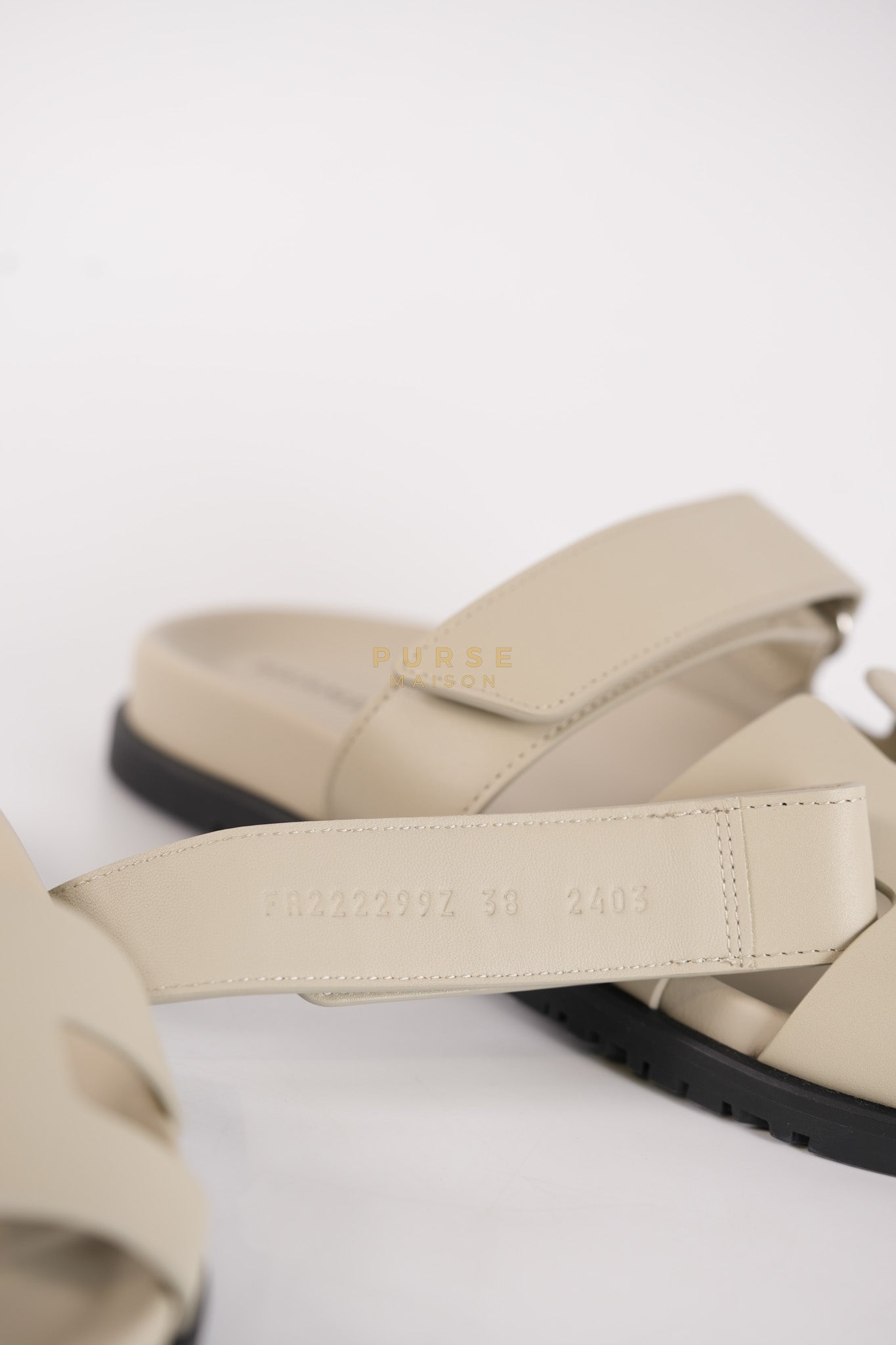 Chypre Sandals in Femme Beige Esquisse Size 38 EU(24cm) | Purse Maison Luxury Bags Shop