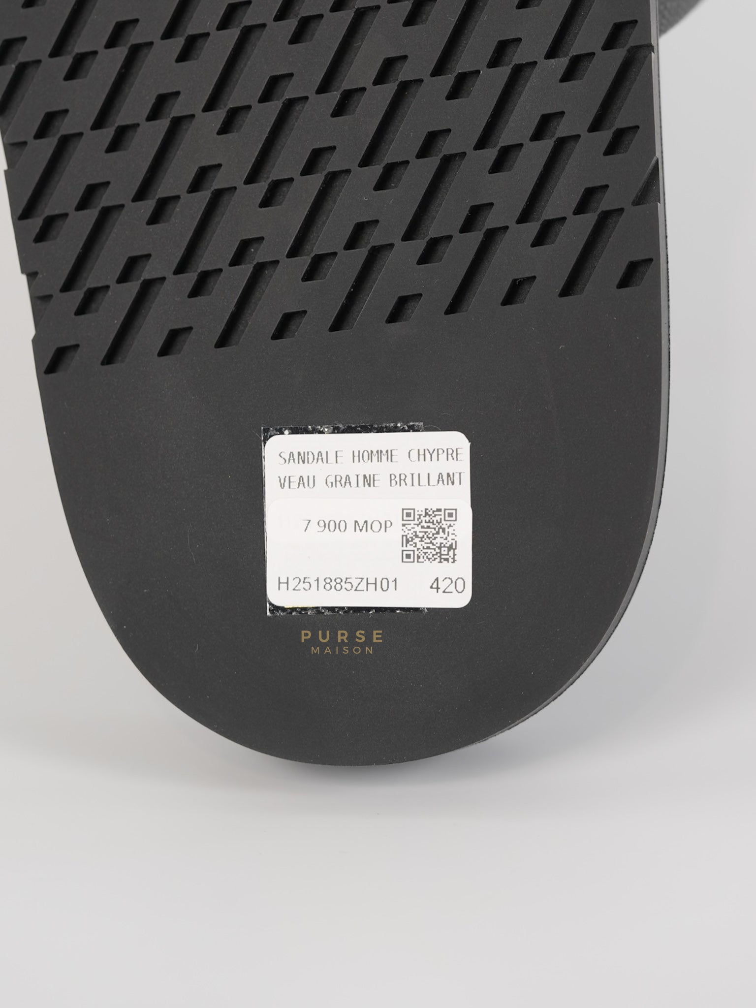 Chypre Sandals in Noir Epsom Leather, Size 9 EU (25 cm) | Purse Maison Luxury Bags Shop