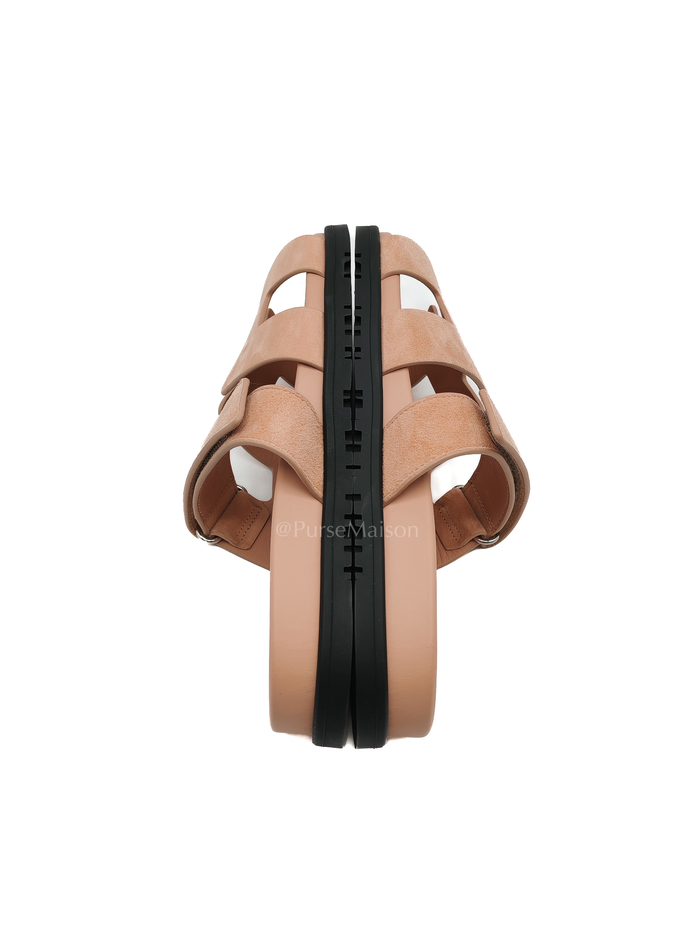 Chypre Sandals in Nude Rose Size 38 (24cm) | Purse Maison Luxury Bags Shop