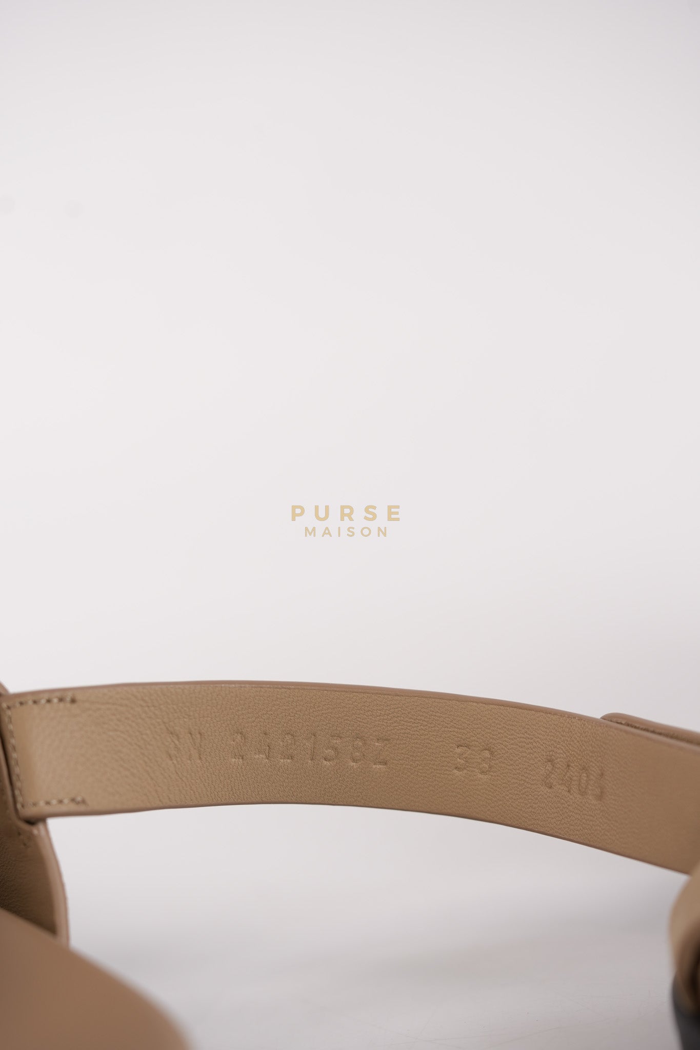 Chypre Slingback Beige Sable Suede Size 38 EU(24 cm) | Purse Maison Luxury Bags Shop