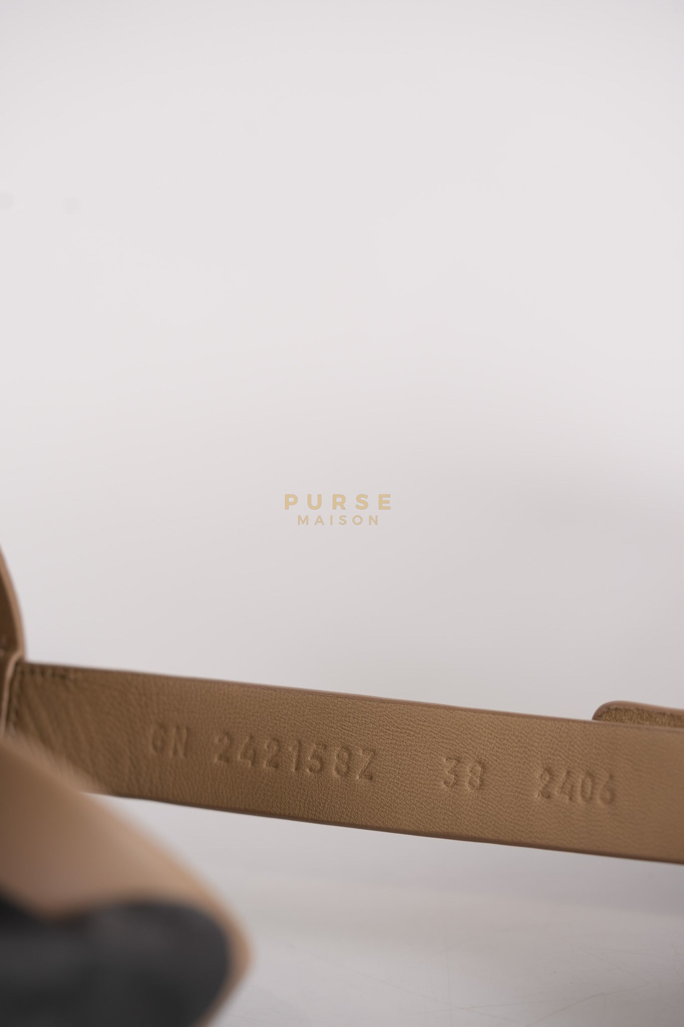 Chypre Slingback Beige Sable Suede Size 38 EU(24 cm) | Purse Maison Luxury Bags Shop