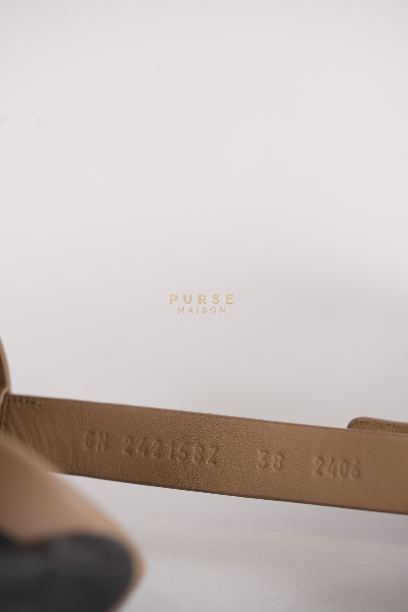 Chypre Slingback Beige Sable Suede Size 38 EU(24 cm) | Purse Maison Luxury Bags Shop