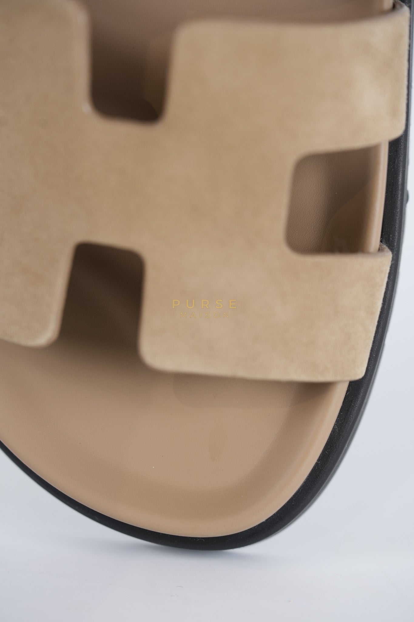 Chypre Slingback Beige Sable Suede Size 38 EU(24 cm) | Purse Maison Luxury Bags Shop
