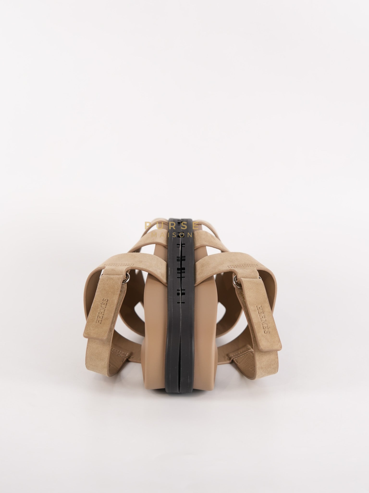 Chypre Slingback Beige Sable Suede Size 38 EU(24 cm) | Purse Maison Luxury Bags Shop