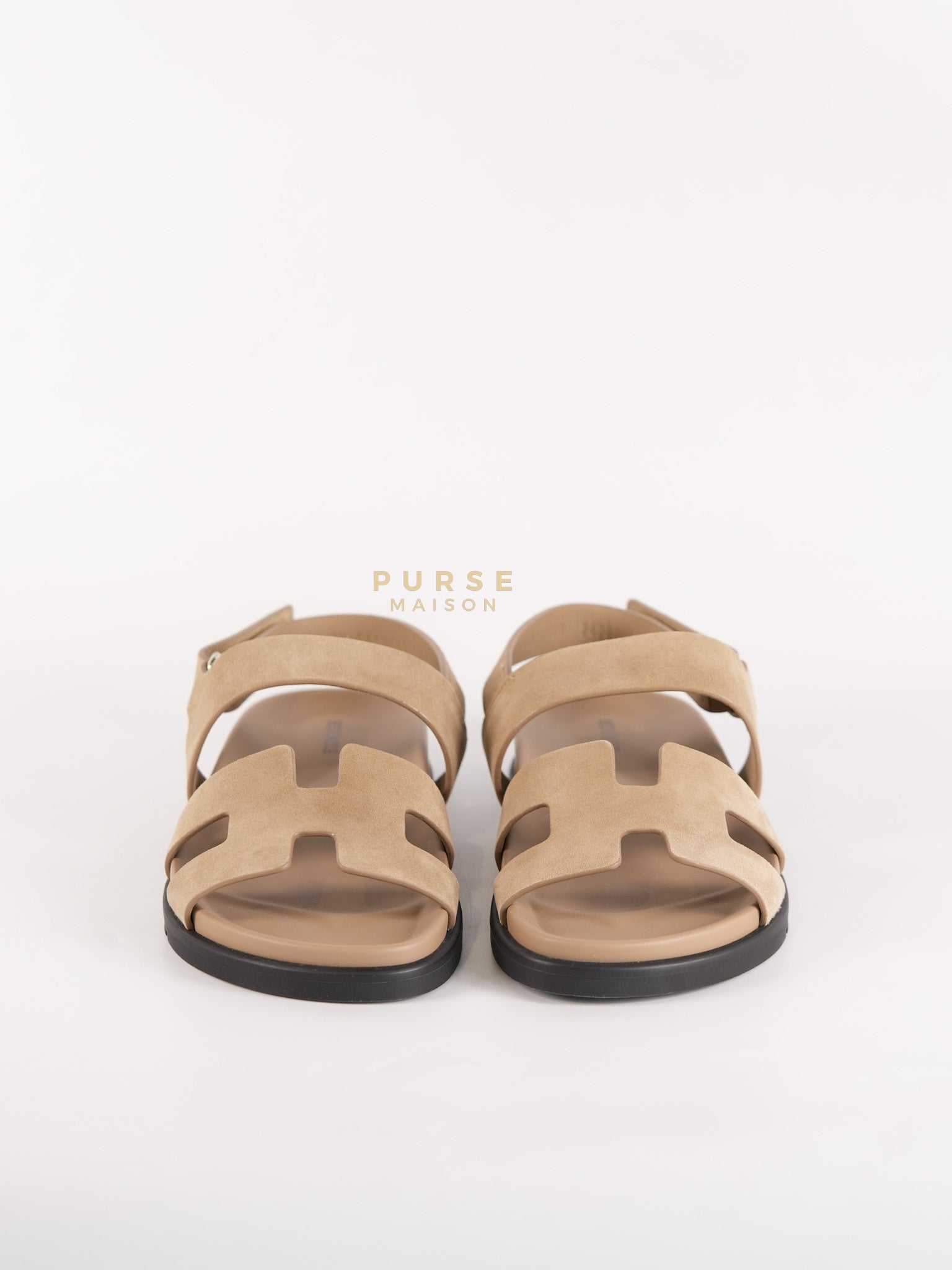 Chypre Slingback Beige Sable Suede Size 38 EU(24 cm) | Purse Maison Luxury Bags Shop