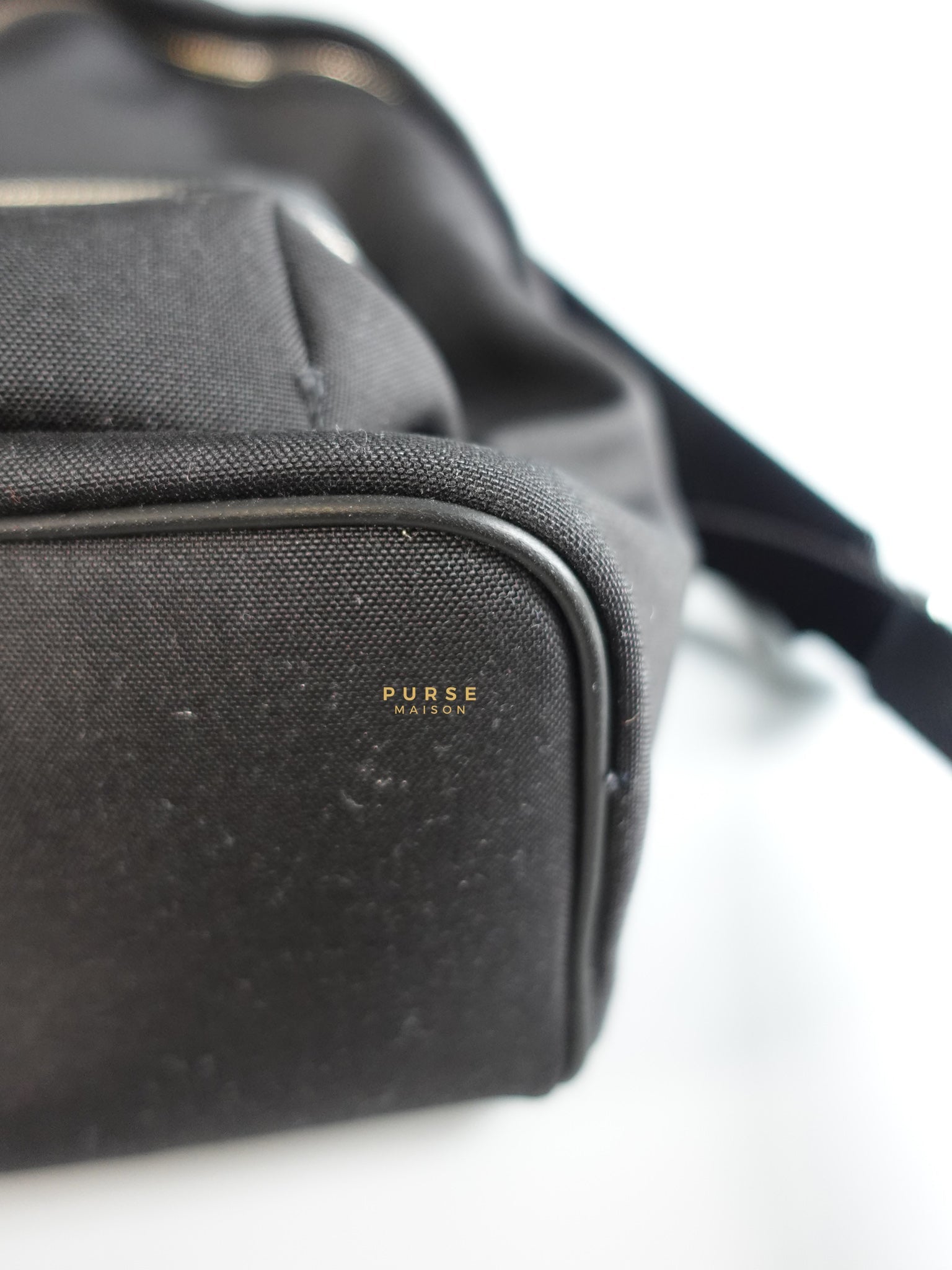 City Backpack Black in Nylon Canvas | Purse Maison Luxury Bags Shop