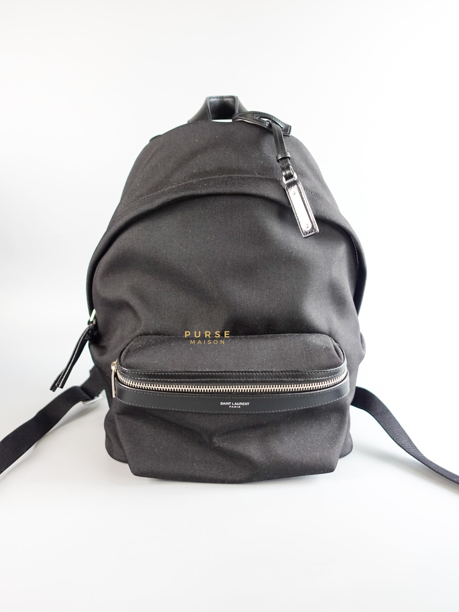 City Backpack Black in Nylon Canvas | Purse Maison Luxury Bags Shop