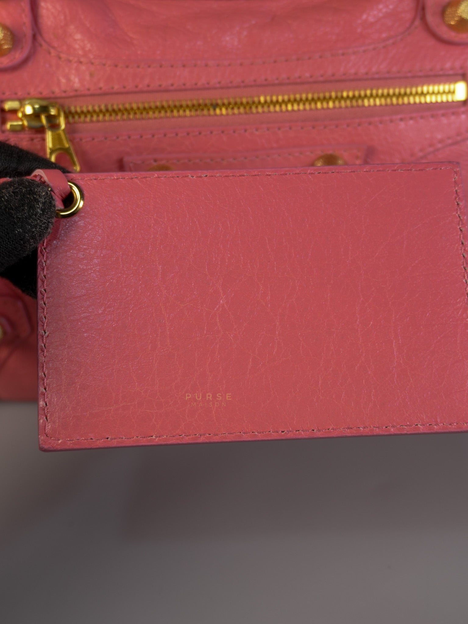 City Bag in Rose Hortensia Lambskin Leather Gold Hardware | Purse Maison Luxury Bags Shop