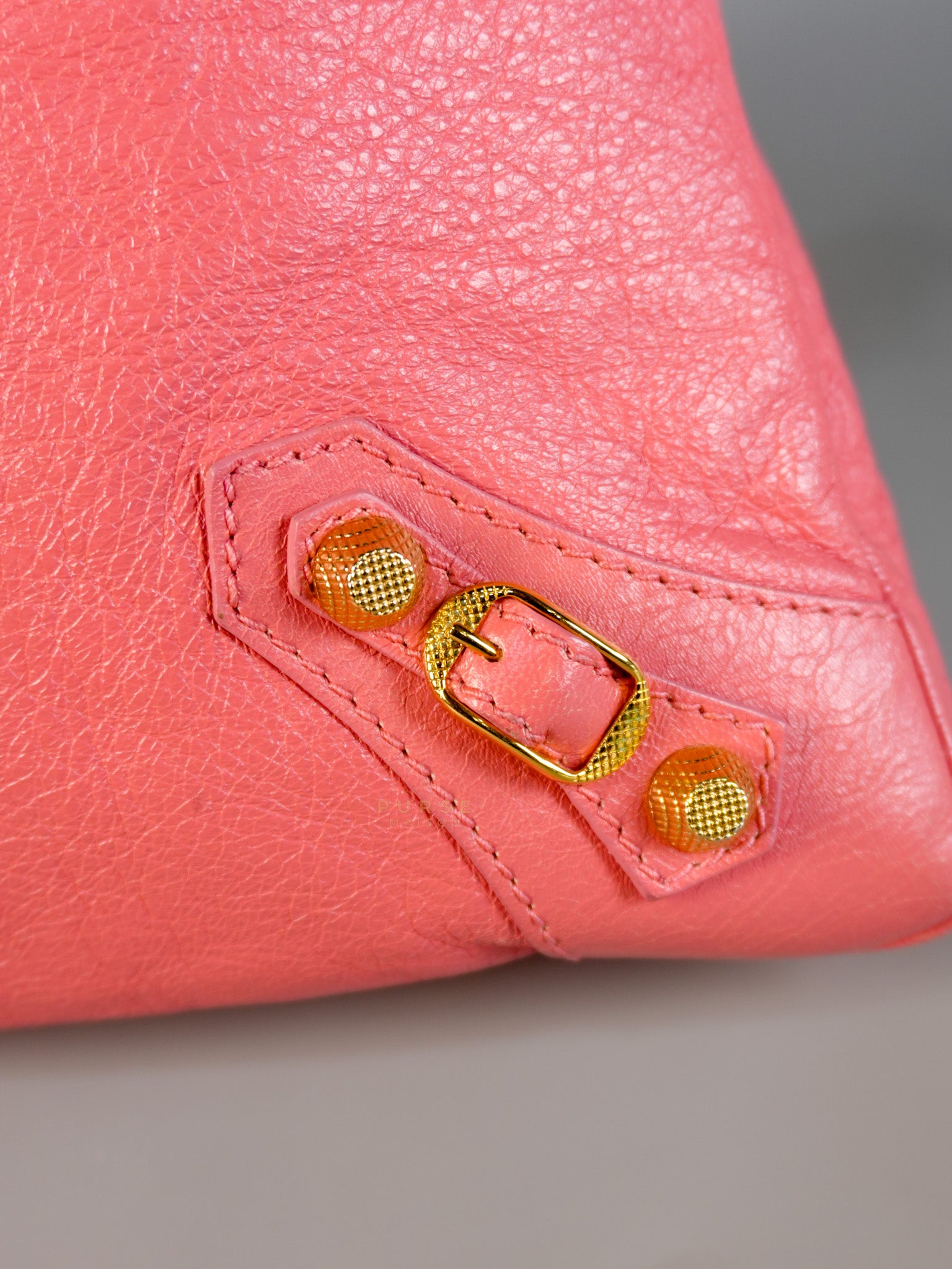 City Bag in Rose Hortensia Lambskin Leather Gold Hardware | Purse Maison Luxury Bags Shop