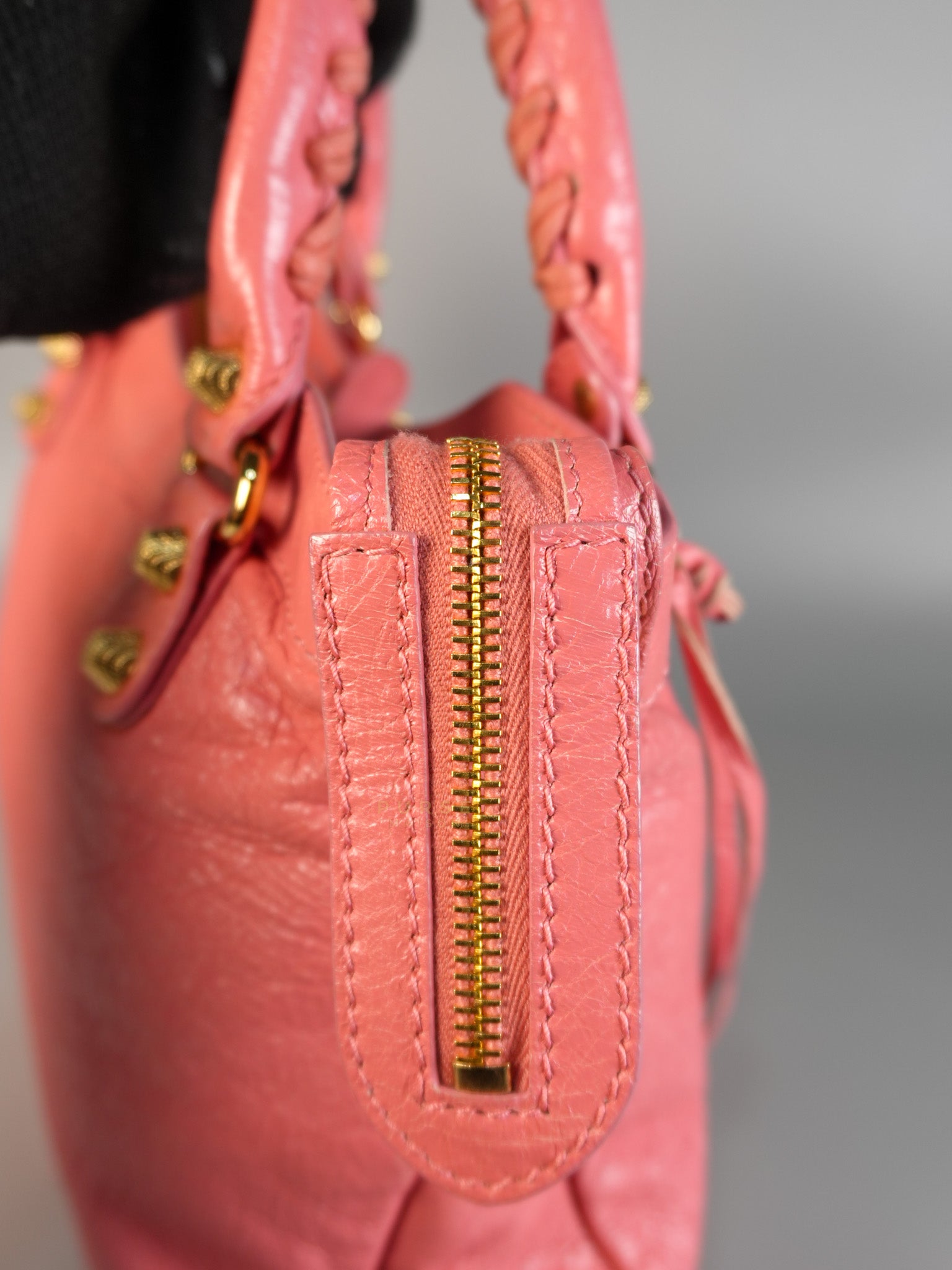 City Bag in Rose Hortensia Lambskin Leather Gold Hardware | Purse Maison Luxury Bags Shop