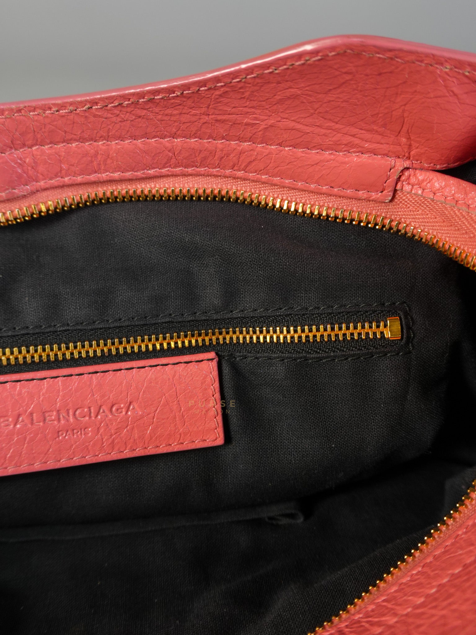 City Bag in Rose Hortensia Lambskin Leather Gold Hardware | Purse Maison Luxury Bags Shop