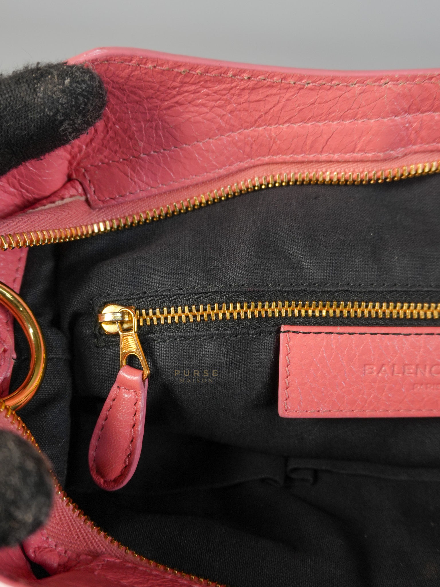 City Bag in Rose Hortensia Lambskin Leather Gold Hardware | Purse Maison Luxury Bags Shop