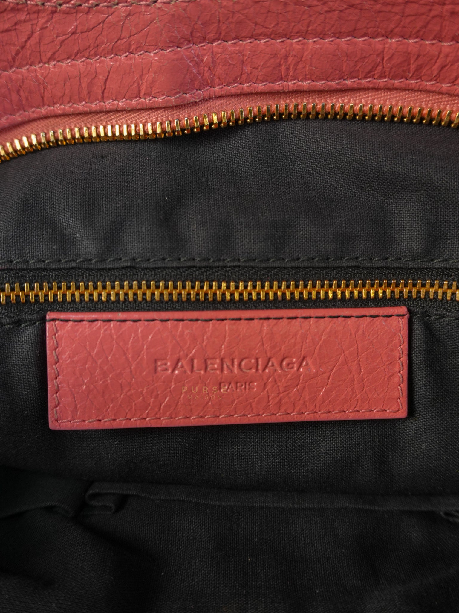 City Bag in Rose Hortensia Lambskin Leather Gold Hardware | Purse Maison Luxury Bags Shop