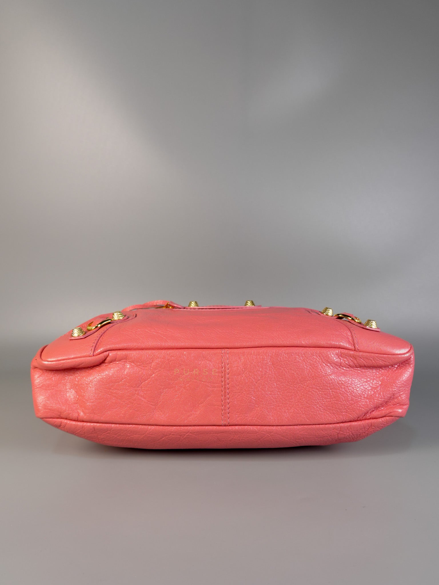City Bag in Rose Hortensia Lambskin Leather Gold Hardware | Purse Maison Luxury Bags Shop