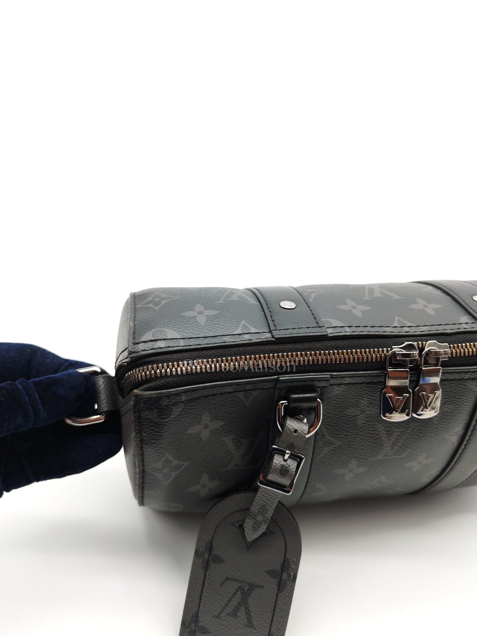 City Keepall Shoulder Bag in Monogram Eclipse Canvas (Microchip) | Purse Maison Luxury Bags Shop