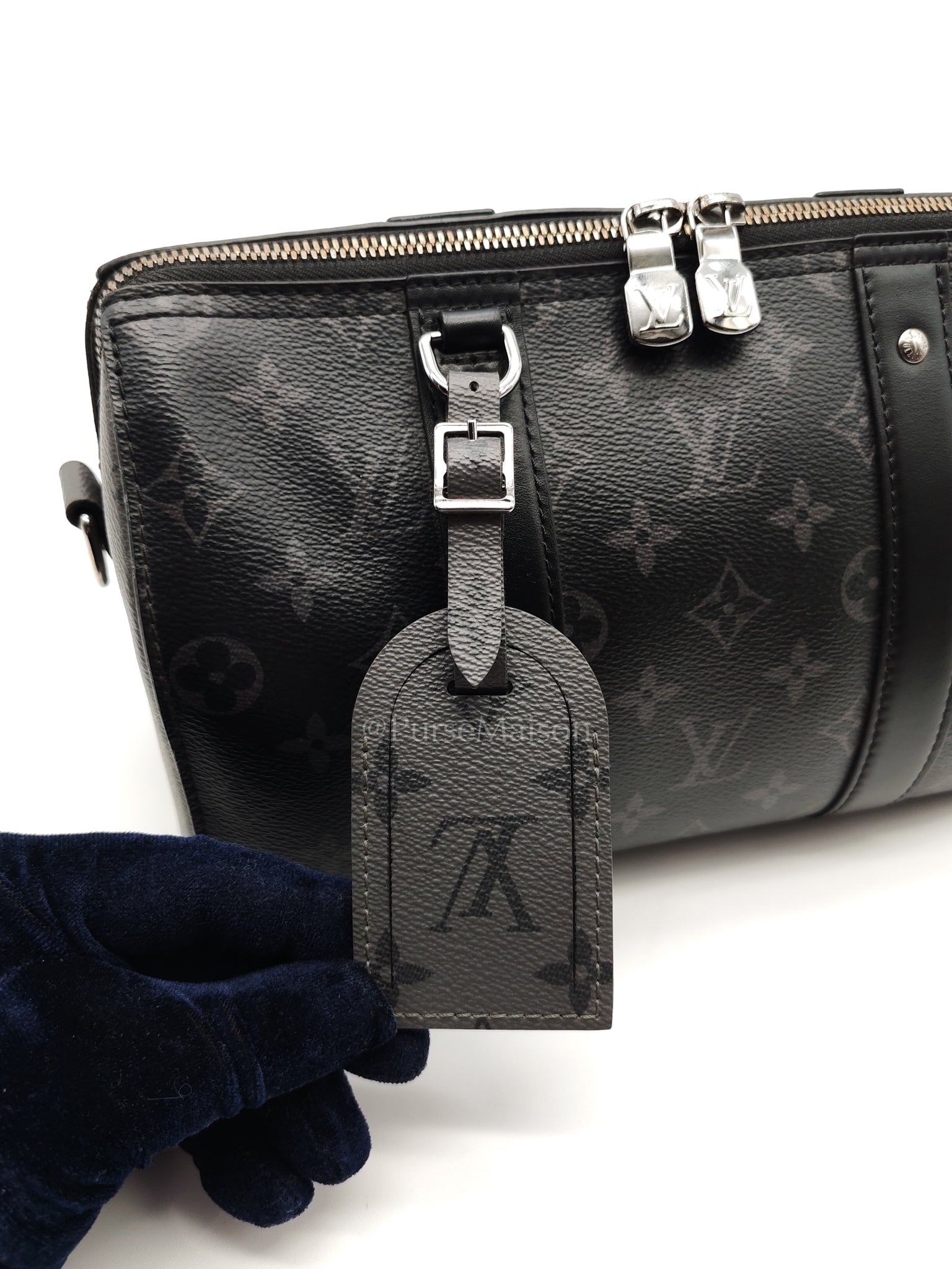 City Keepall Shoulder Bag in Monogram Eclipse Canvas (Microchip) | Purse Maison Luxury Bags Shop
