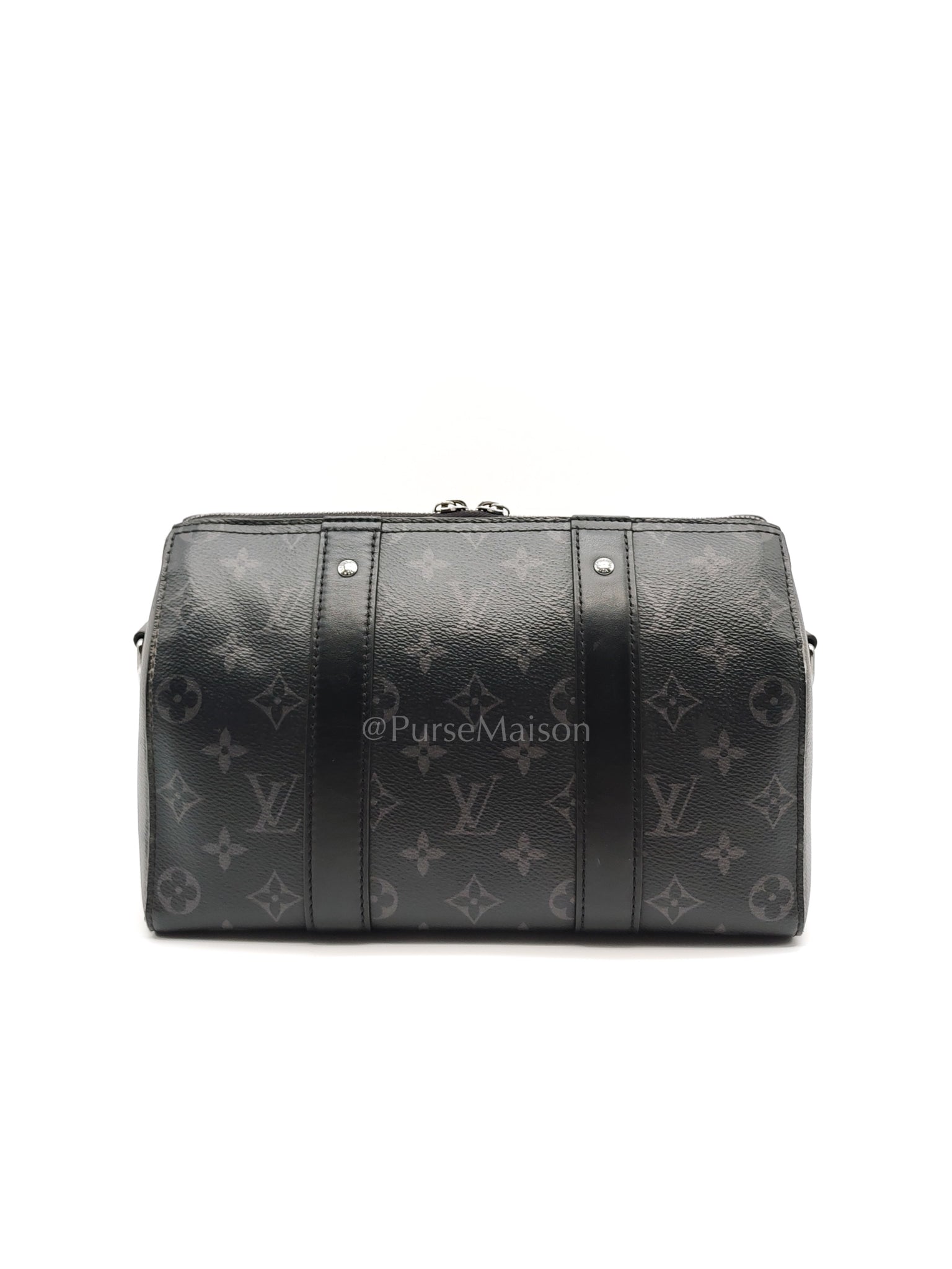 City Keepall Shoulder Bag in Monogram Eclipse Canvas (Microchip) | Purse Maison Luxury Bags Shop
