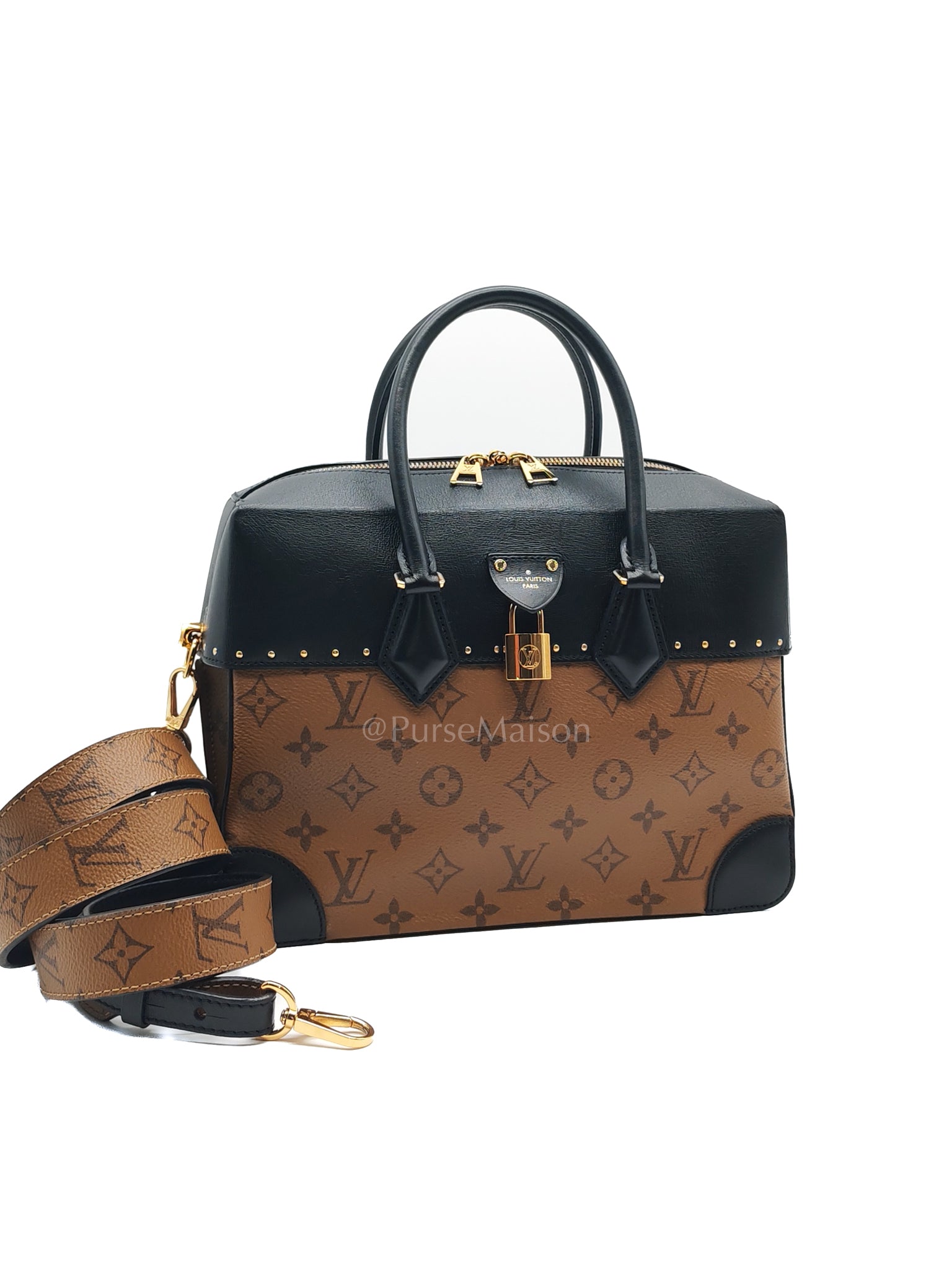 City Malle MM Monogram Reverse Canvas (Date code: BA0128) | Purse Maison Luxury Bags Shop