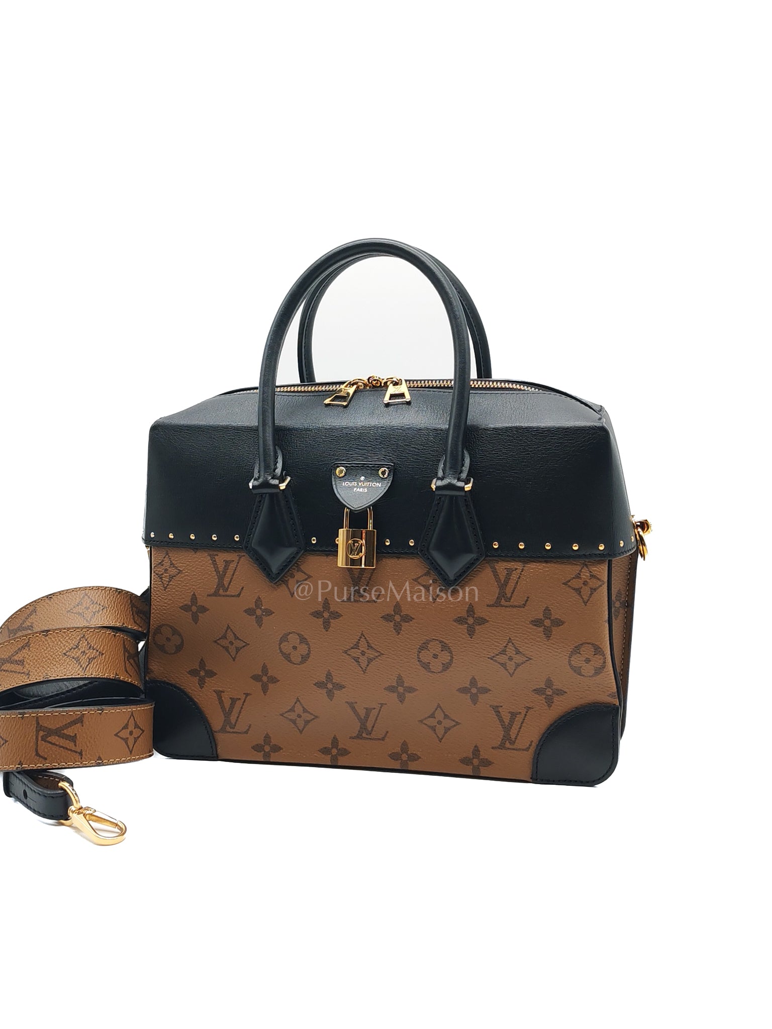 City Malle MM Monogram Reverse Canvas (Date code: BA0128) | Purse Maison Luxury Bags Shop