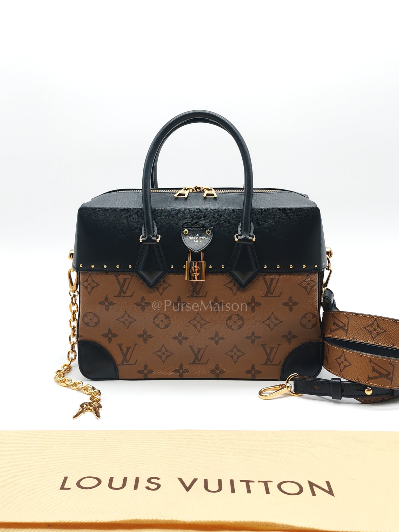 City Malle MM Monogram Reverse Canvas (Date code: BA0128) | Purse Maison Luxury Bags Shop