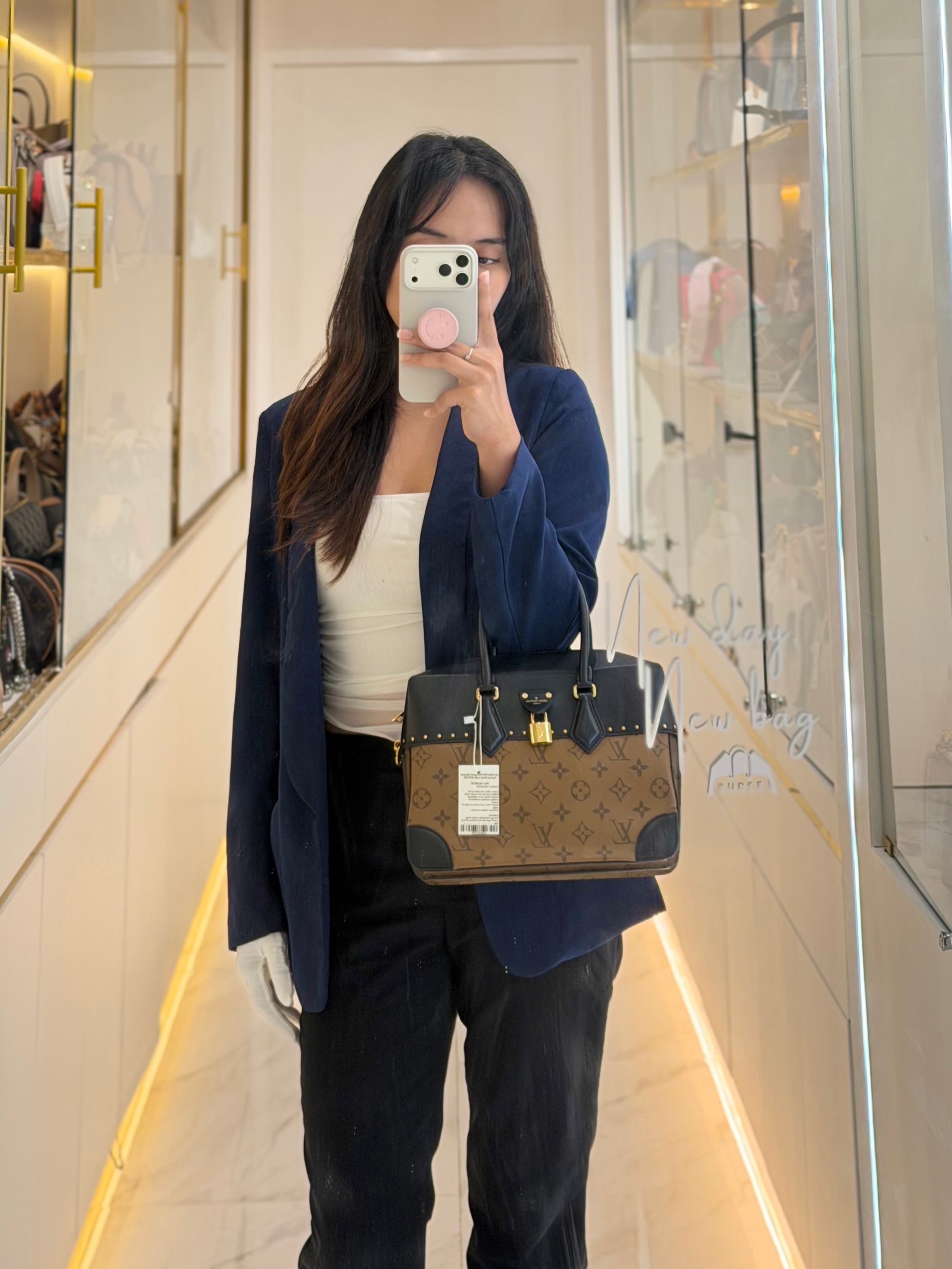 City Malle MM Monogram Reverse Canvas (Date code: BA0128) | Purse Maison Luxury Bags Shop