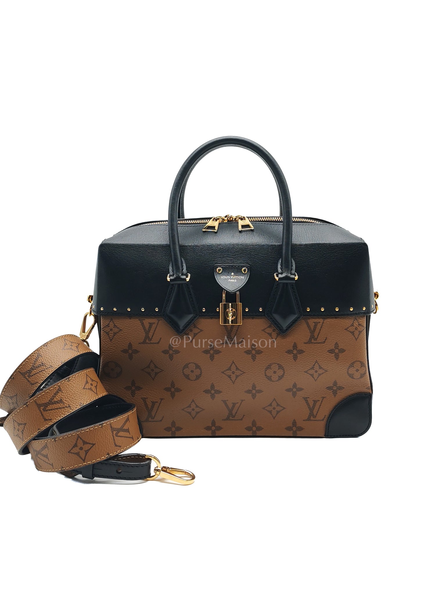 City Malle MM Monogram Reverse Canvas (Date code: BA0128) | Purse Maison Luxury Bags Shop
