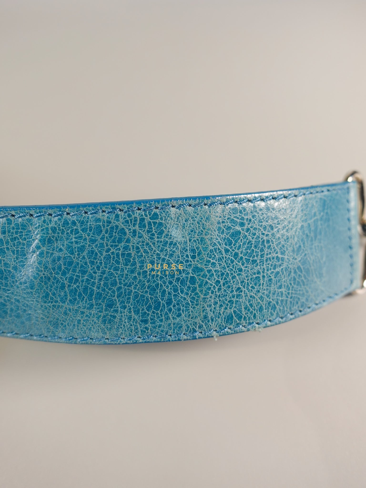 City Metallic Edge Light Blue (Medium) | Purse Maison Luxury Bags Shop