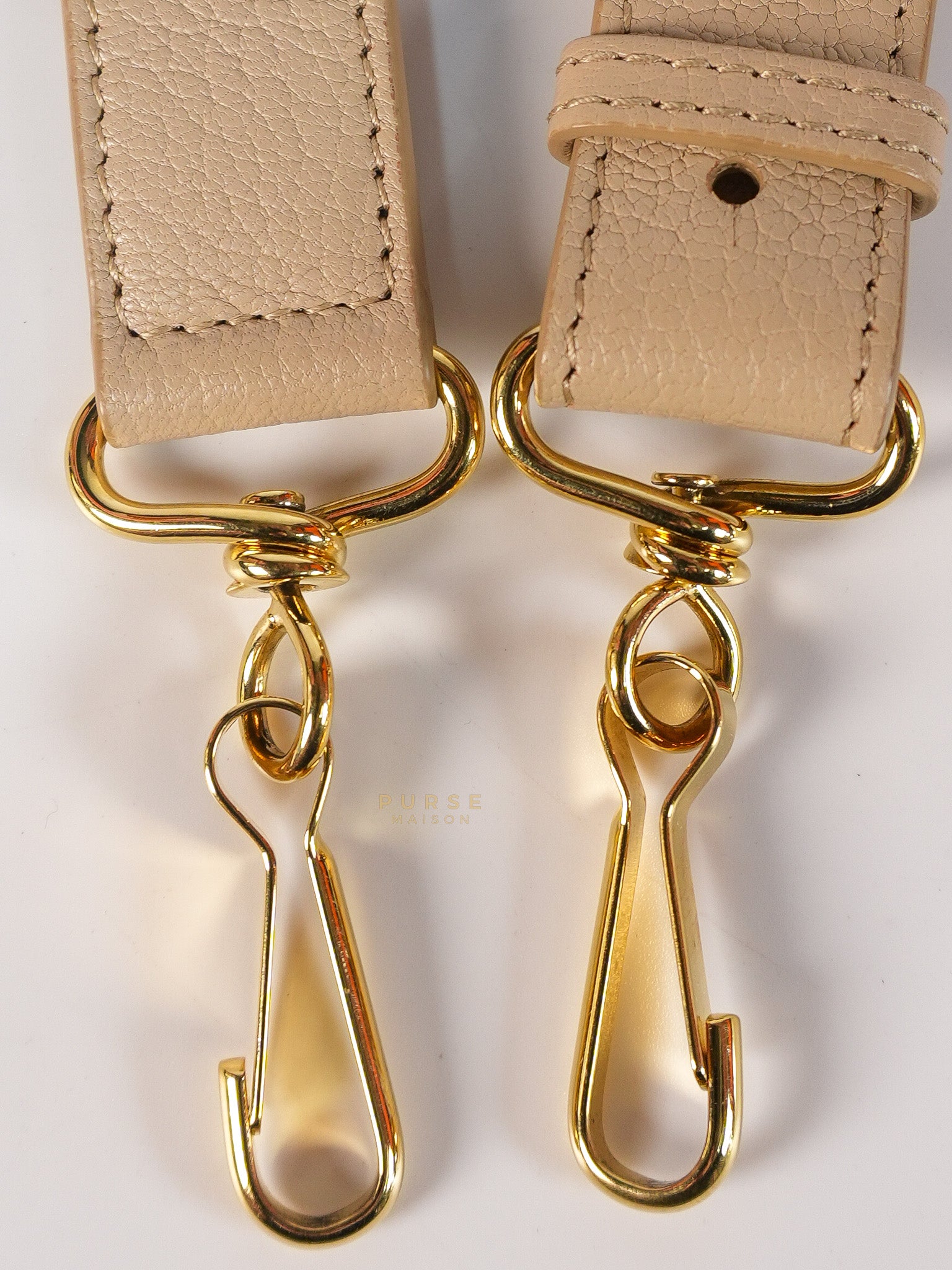 City Metallic Edge Mini in Beige Leather and Gold Hardware | Purse Maison Luxury Bags Shop