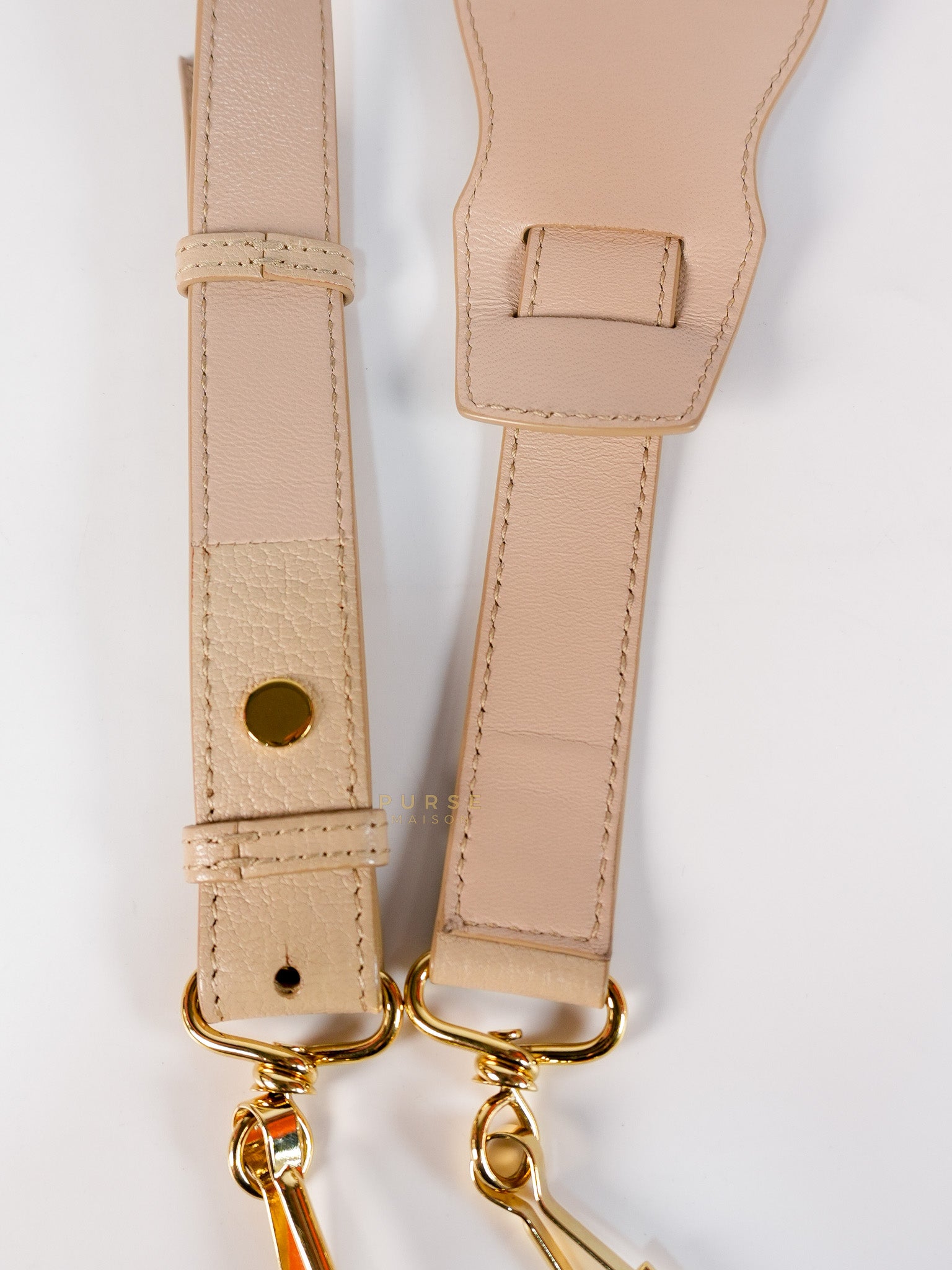 City Metallic Edge Mini in Beige Leather and Gold Hardware | Purse Maison Luxury Bags Shop