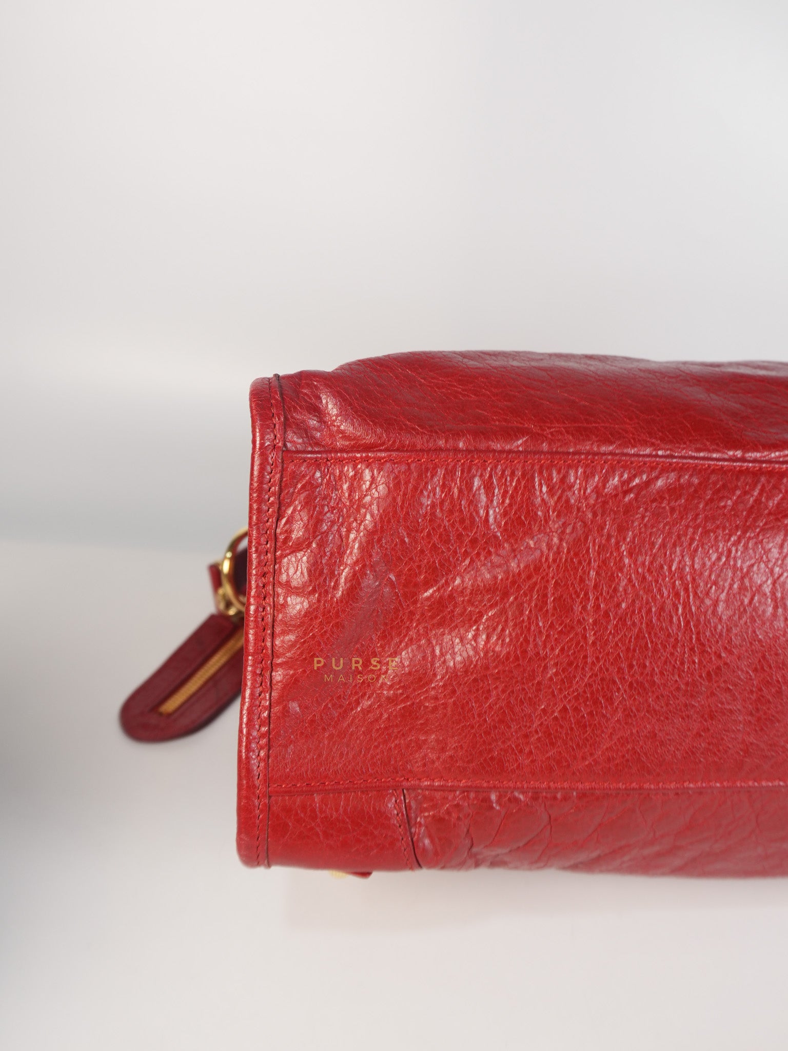 City Metallic Medium in Rogue (Red) Lambskin Leather | Purse Maison Luxury Bags Shop