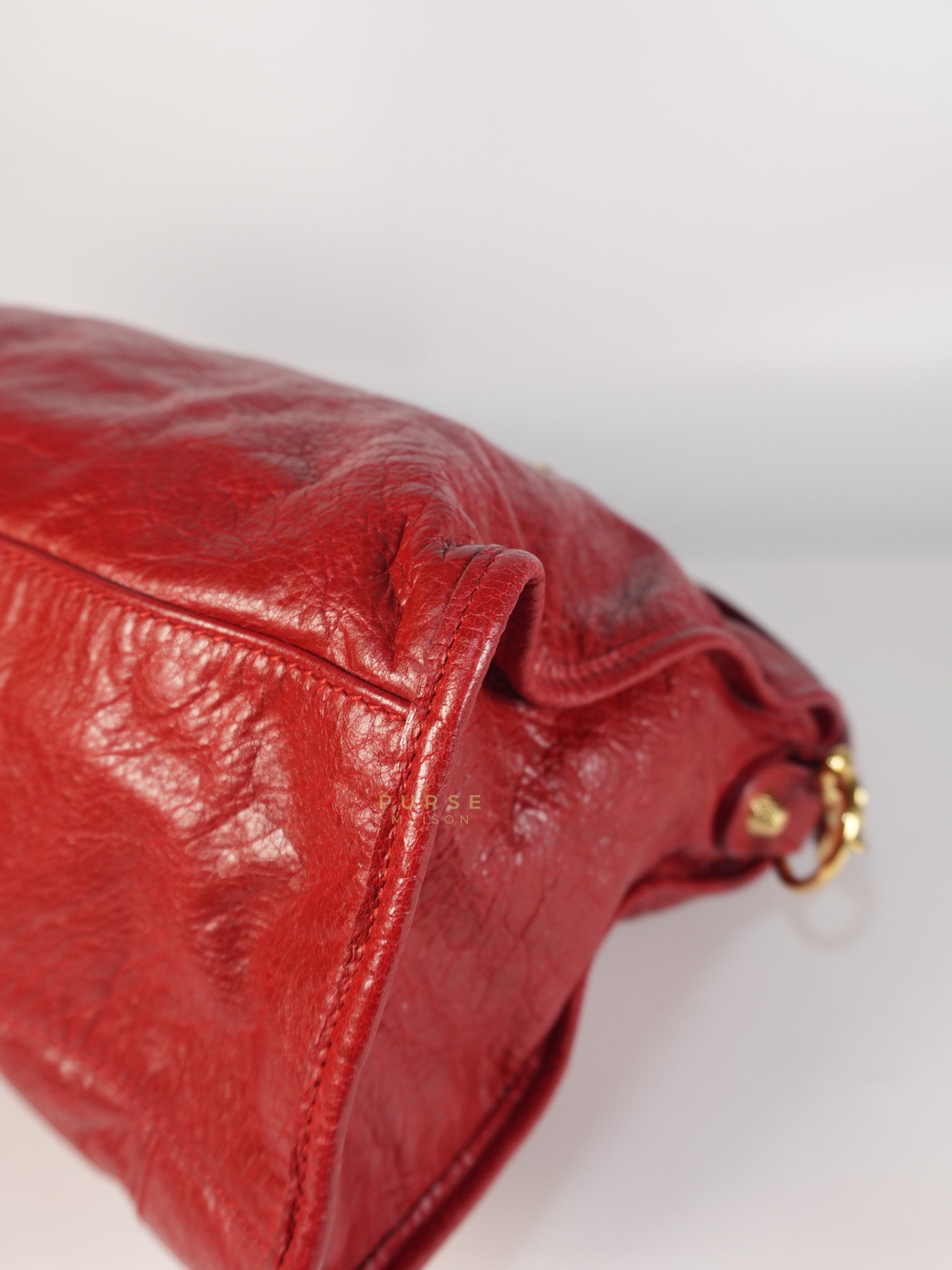 City Metallic Medium in Rogue (Red) Lambskin Leather | Purse Maison Luxury Bags Shop