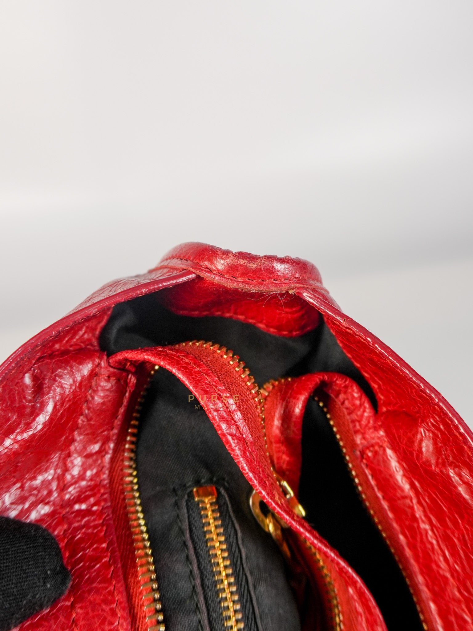 City Metallic Medium in Rogue (Red) Lambskin Leather | Purse Maison Luxury Bags Shop