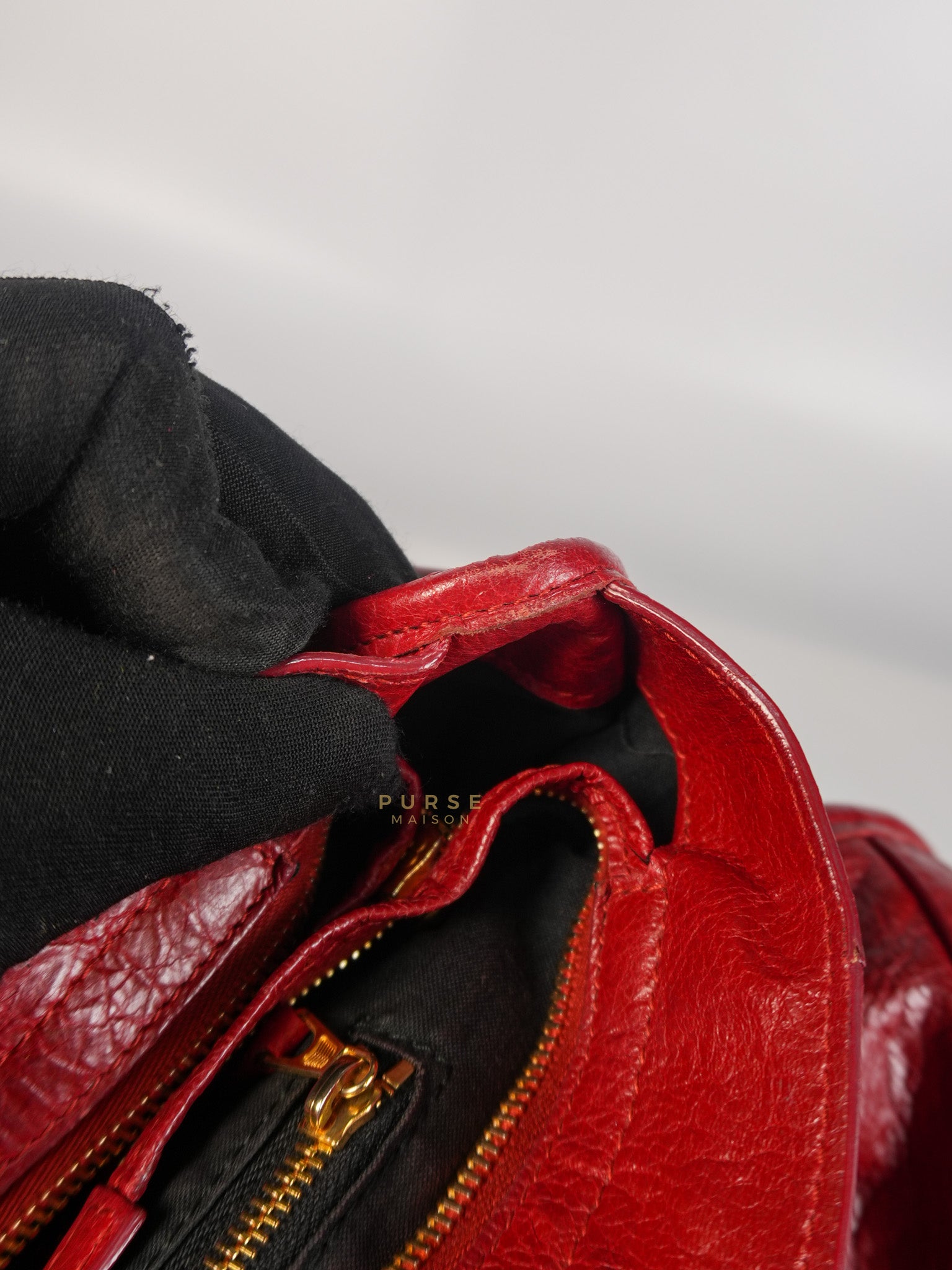 City Metallic Medium in Rogue (Red) Lambskin Leather | Purse Maison Luxury Bags Shop