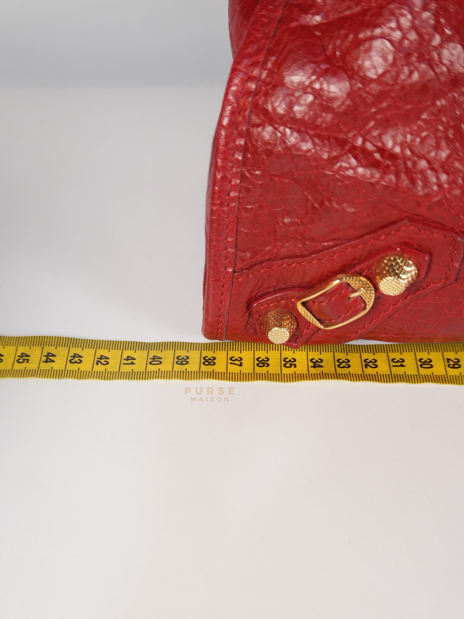 City Metallic Medium in Rogue (Red) Lambskin Leather | Purse Maison Luxury Bags Shop