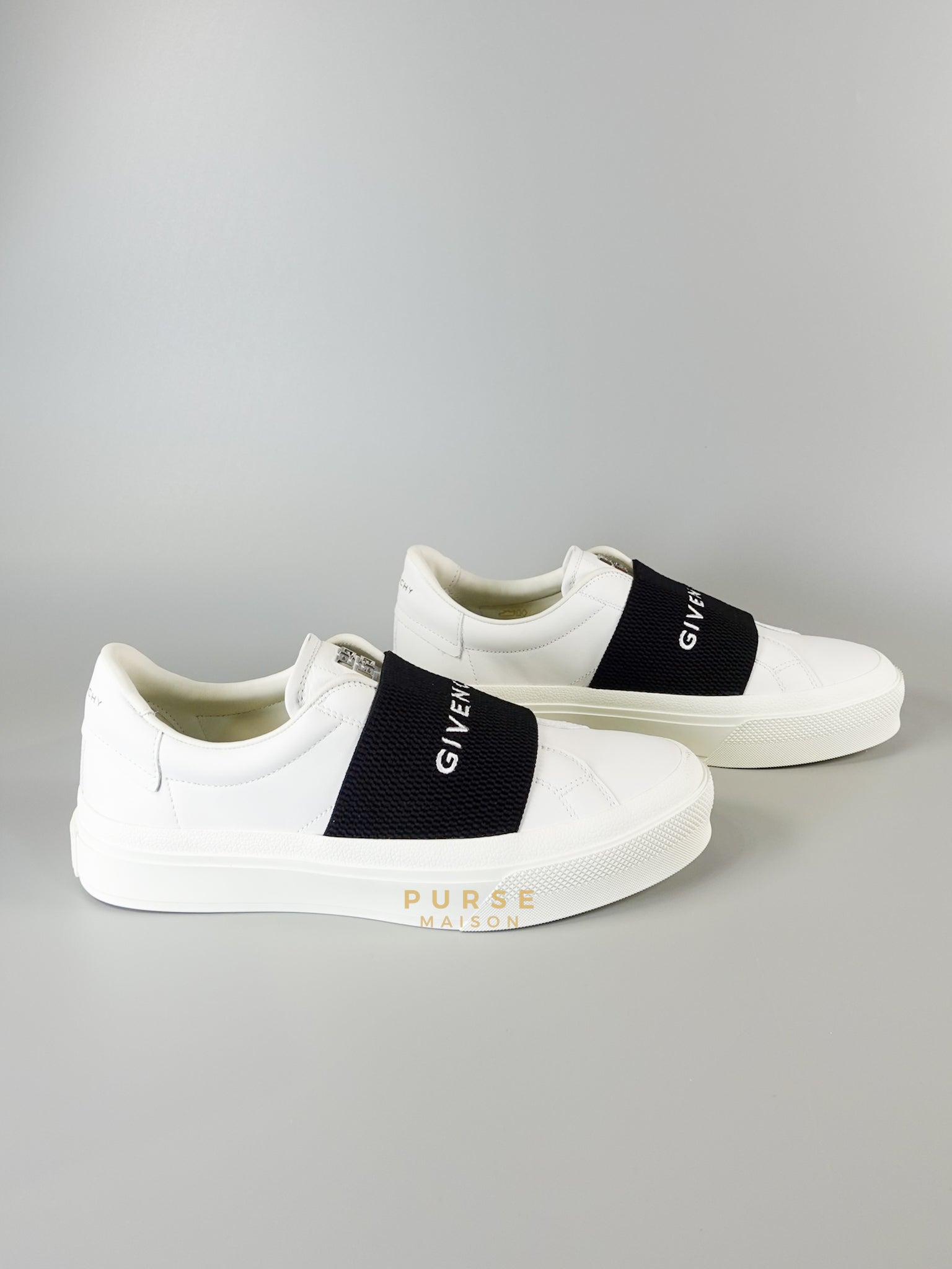 City Sneaker in White & Black Size 39 (25.5cm) | Purse Maison Luxury Bags Shop