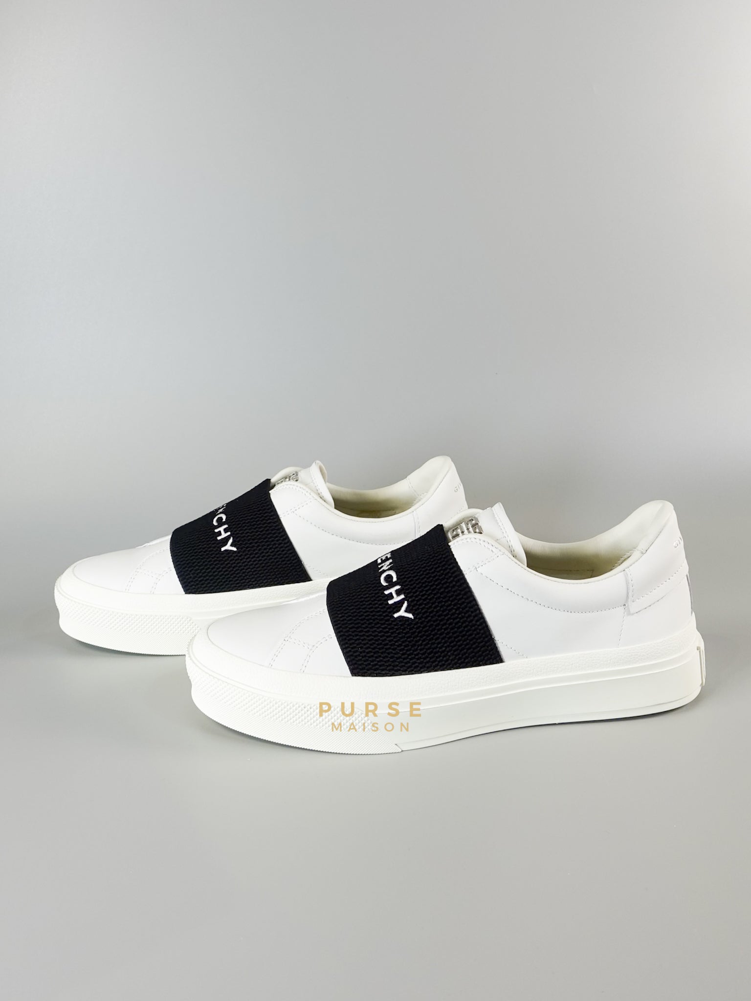 City Sneaker in White & Black Size 39 (25.5cm) | Purse Maison Luxury Bags Shop