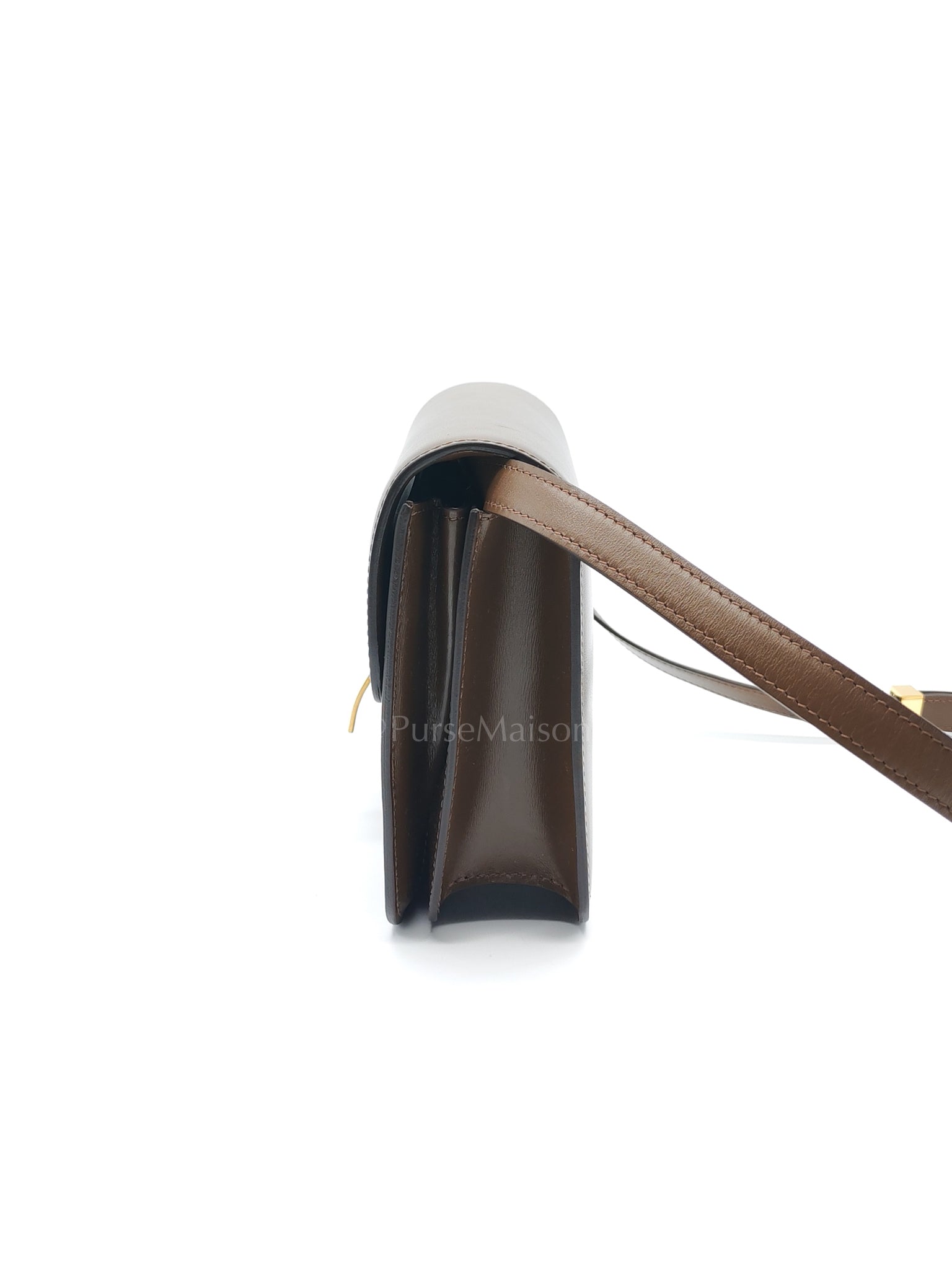 Classic Box in Brown Smooth Calfskin Leather Shoulder Bag | Purse Maison Luxury Bags Shop