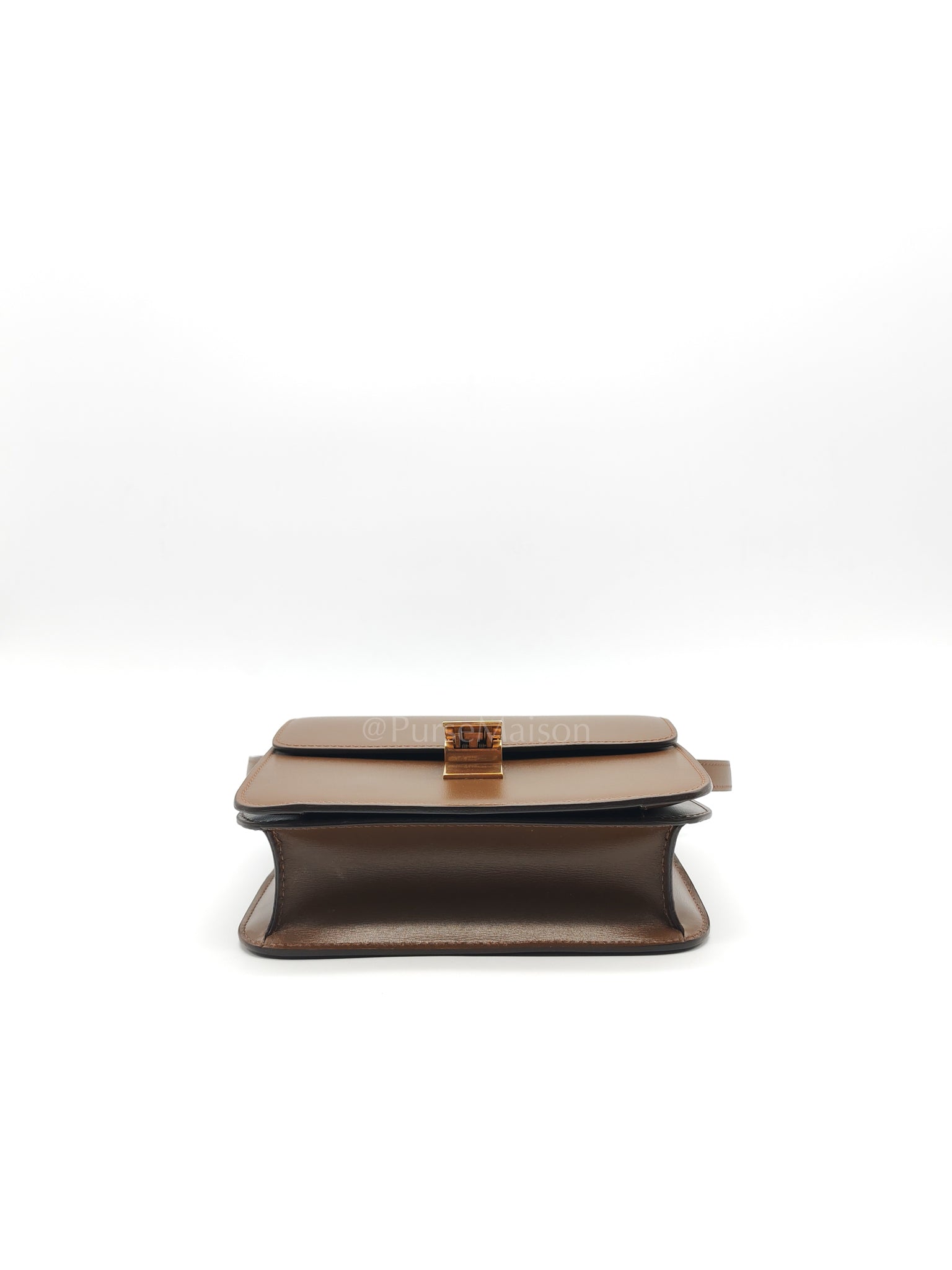 Classic Box in Brown Smooth Calfskin Leather Shoulder Bag | Purse Maison Luxury Bags Shop