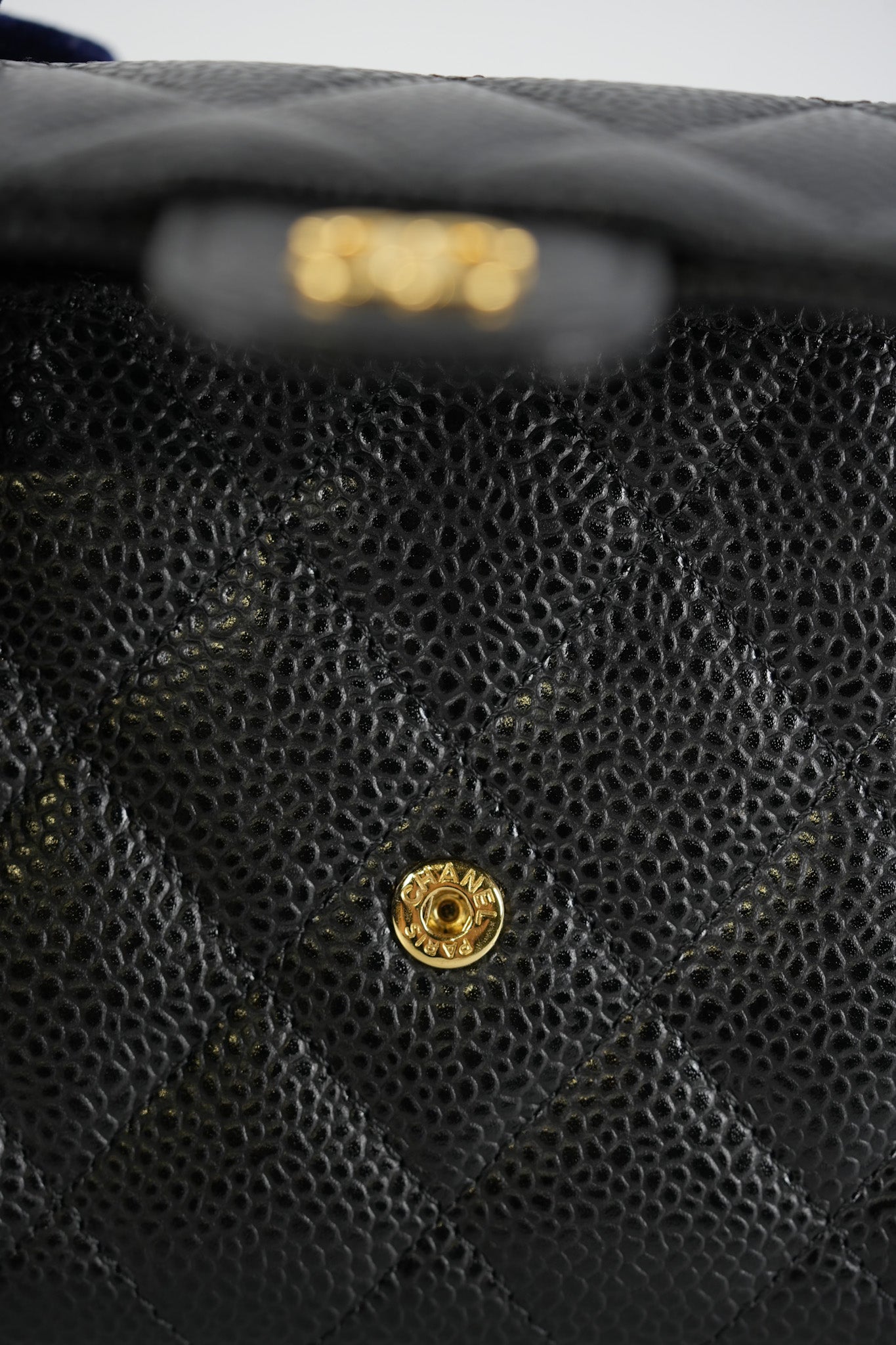 Classic Compact Trifold Wallet in Black Caviar Leather Gold Hardware (Series 27) | Purse Maison Luxury Bags Shop