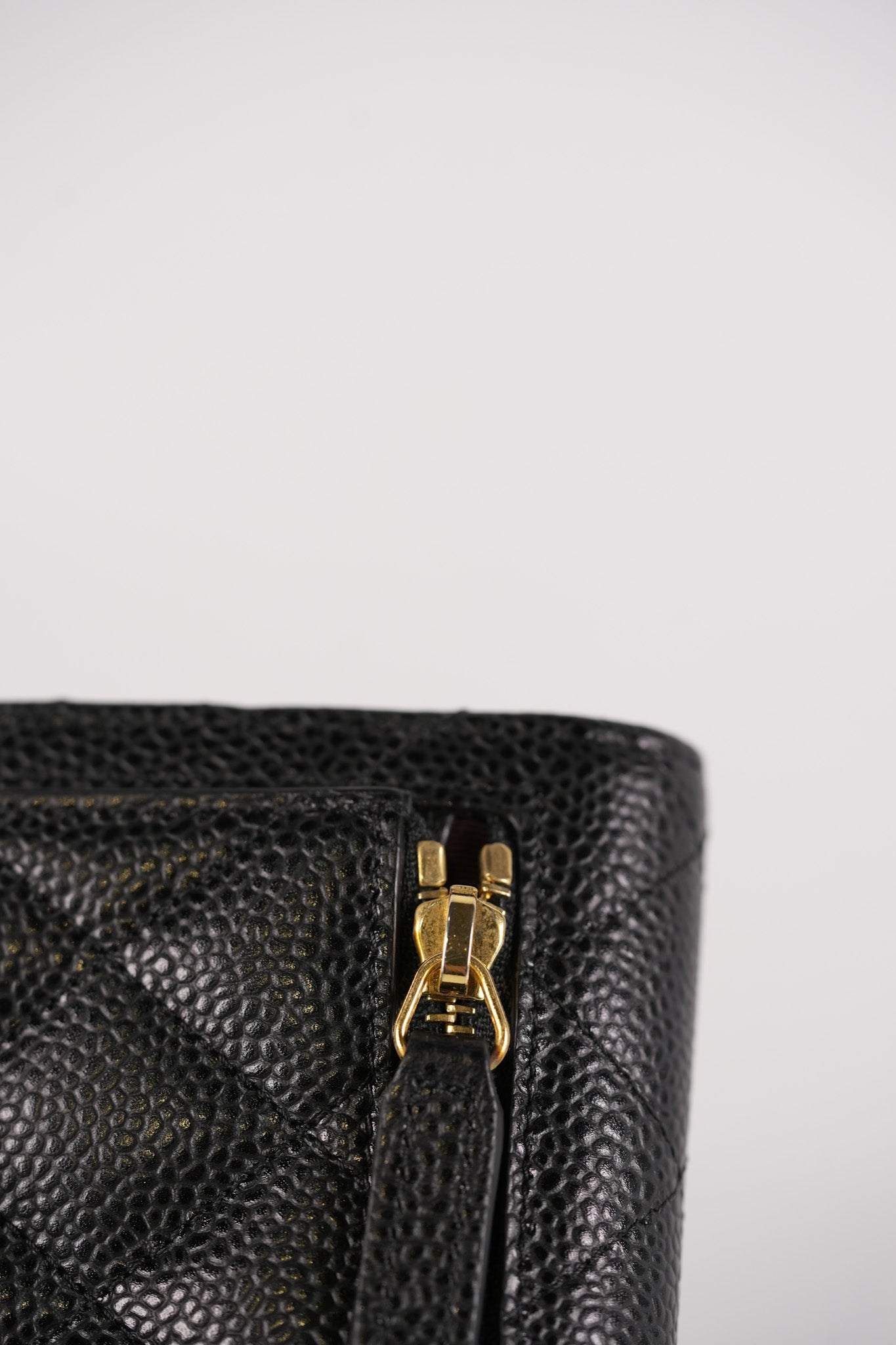 Classic Compact Trifold Wallet in Black Caviar Leather Gold Hardware (Series 27) | Purse Maison Luxury Bags Shop
